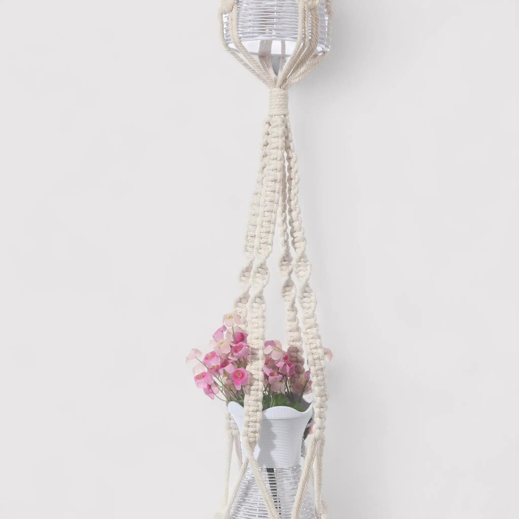 Filodentro - Fioriera pensile beige per 2 vasi H 150 cm