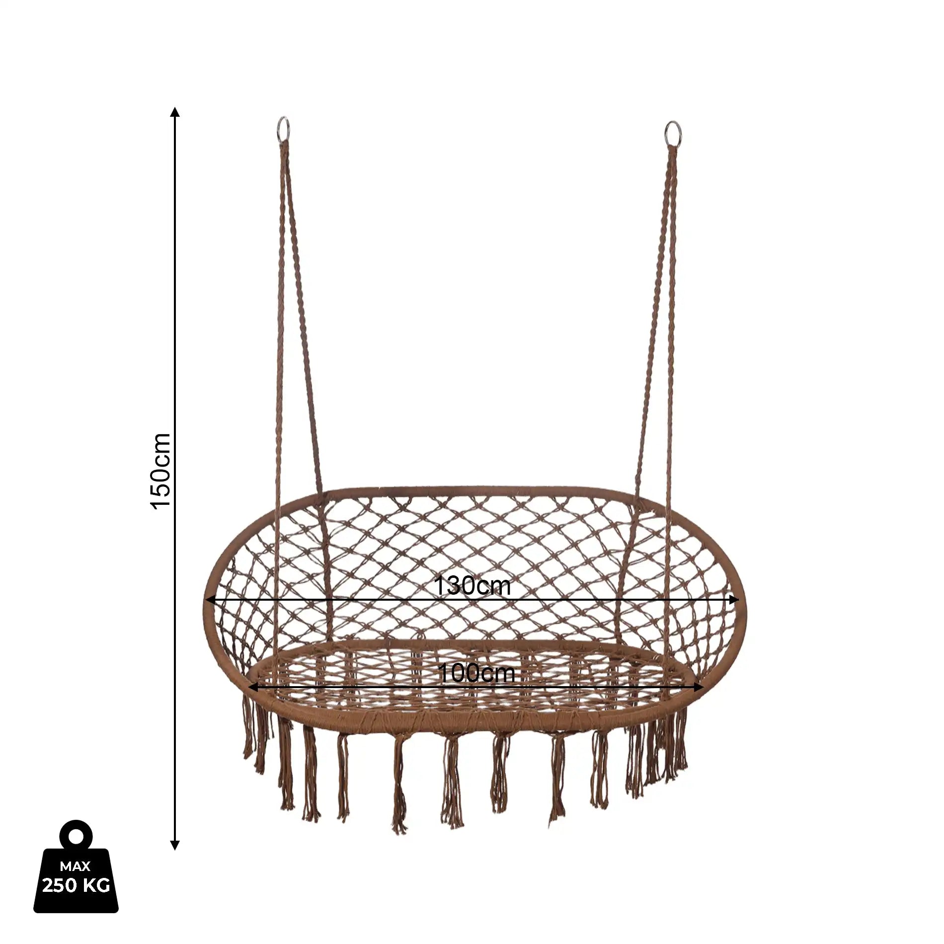 Hesperis - Dondolo sospeso a 2 posti in stile boho