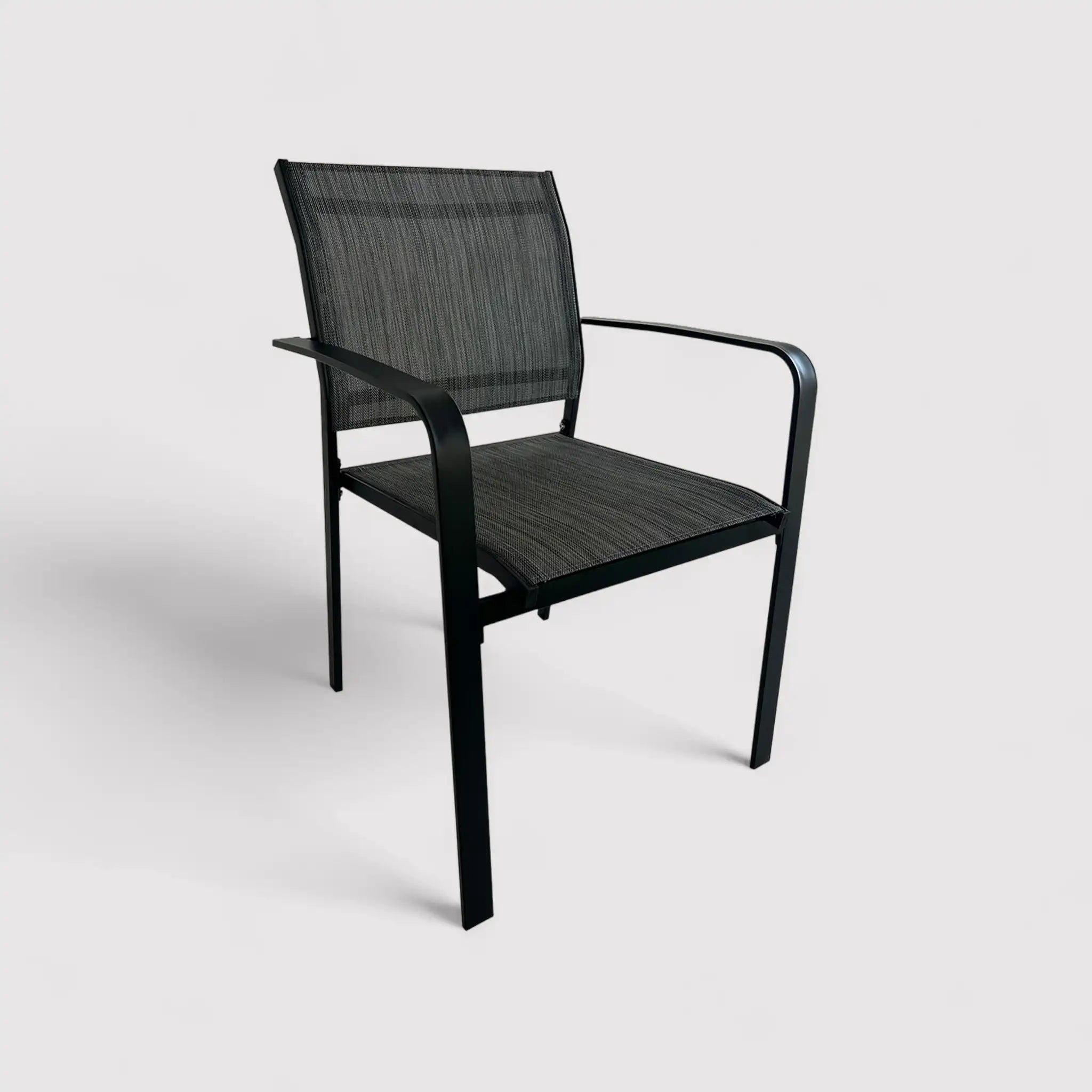 Snobar - Conjunto de mesa de comedor para exterior con 4 sillas gris oscuro