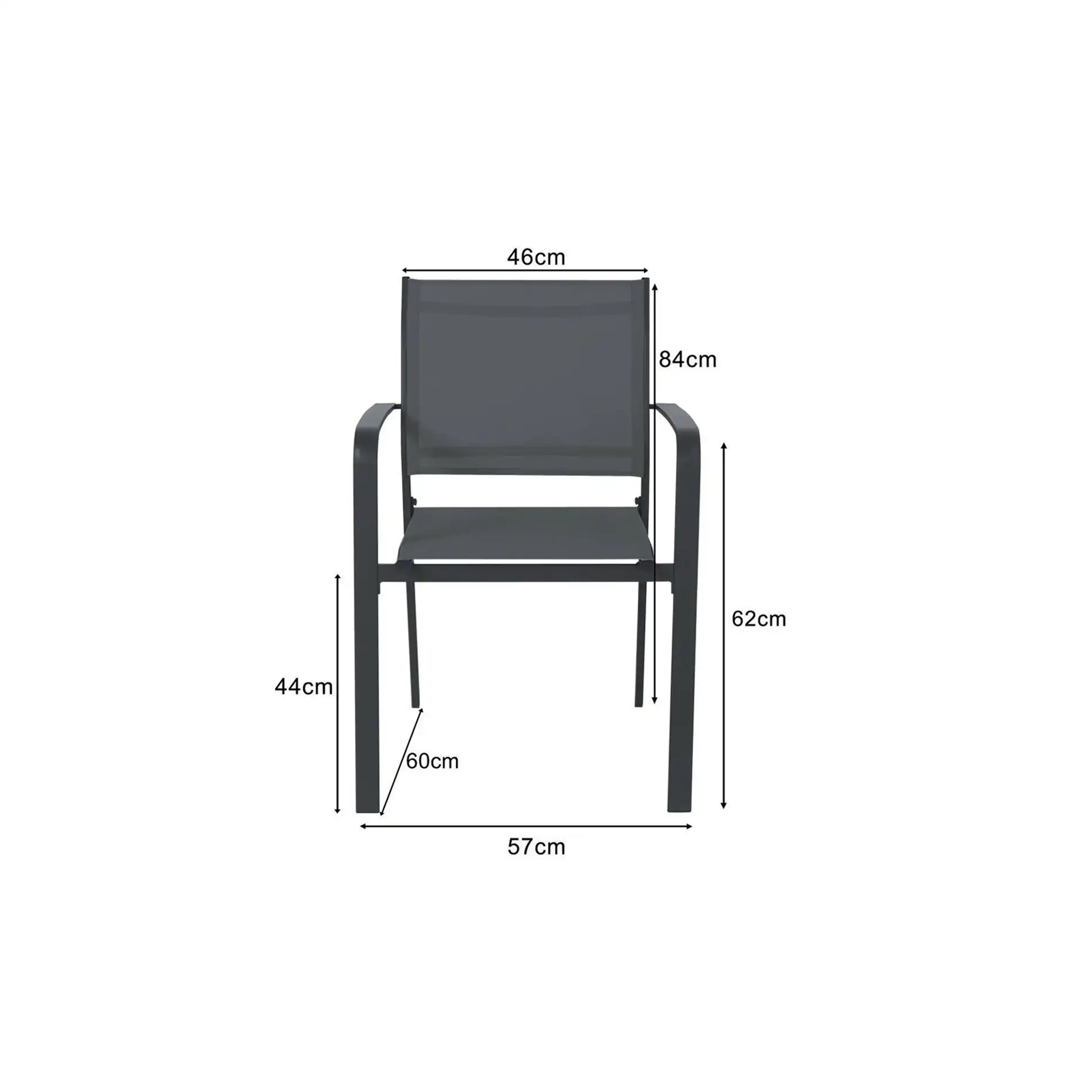 Snobar - Conjunto de mesa de comedor para exterior con 4 sillas gris oscuro