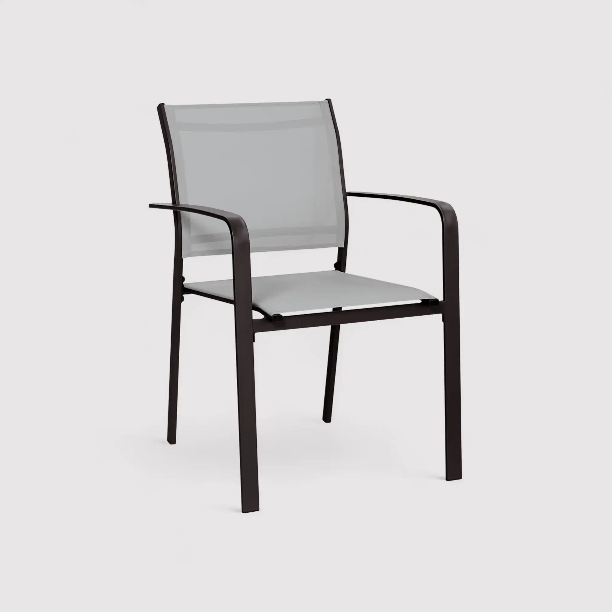 Akpala - Conjunto de jardín con mesa y 4 sillas gris claro