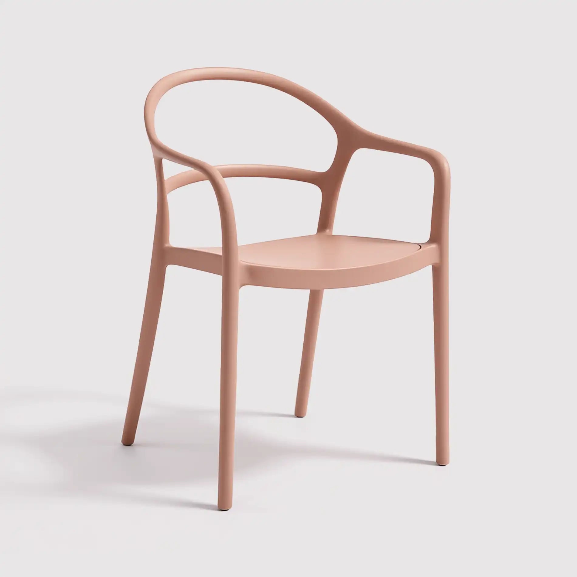 Dahyl - Sedia rosa impilabile da interno o giardino