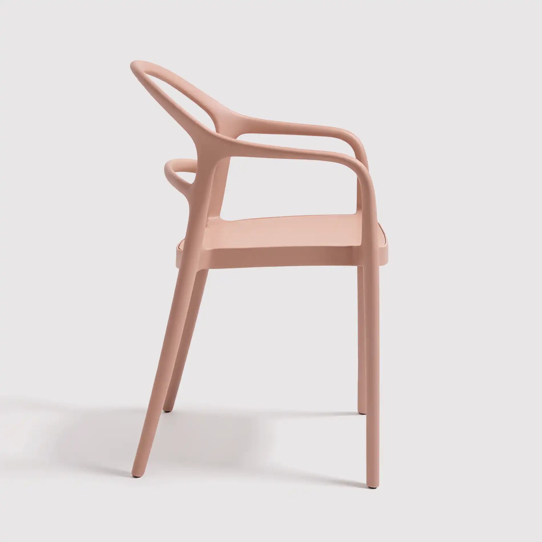 Dahyl - Sedia rosa impilabile da interno o giardino