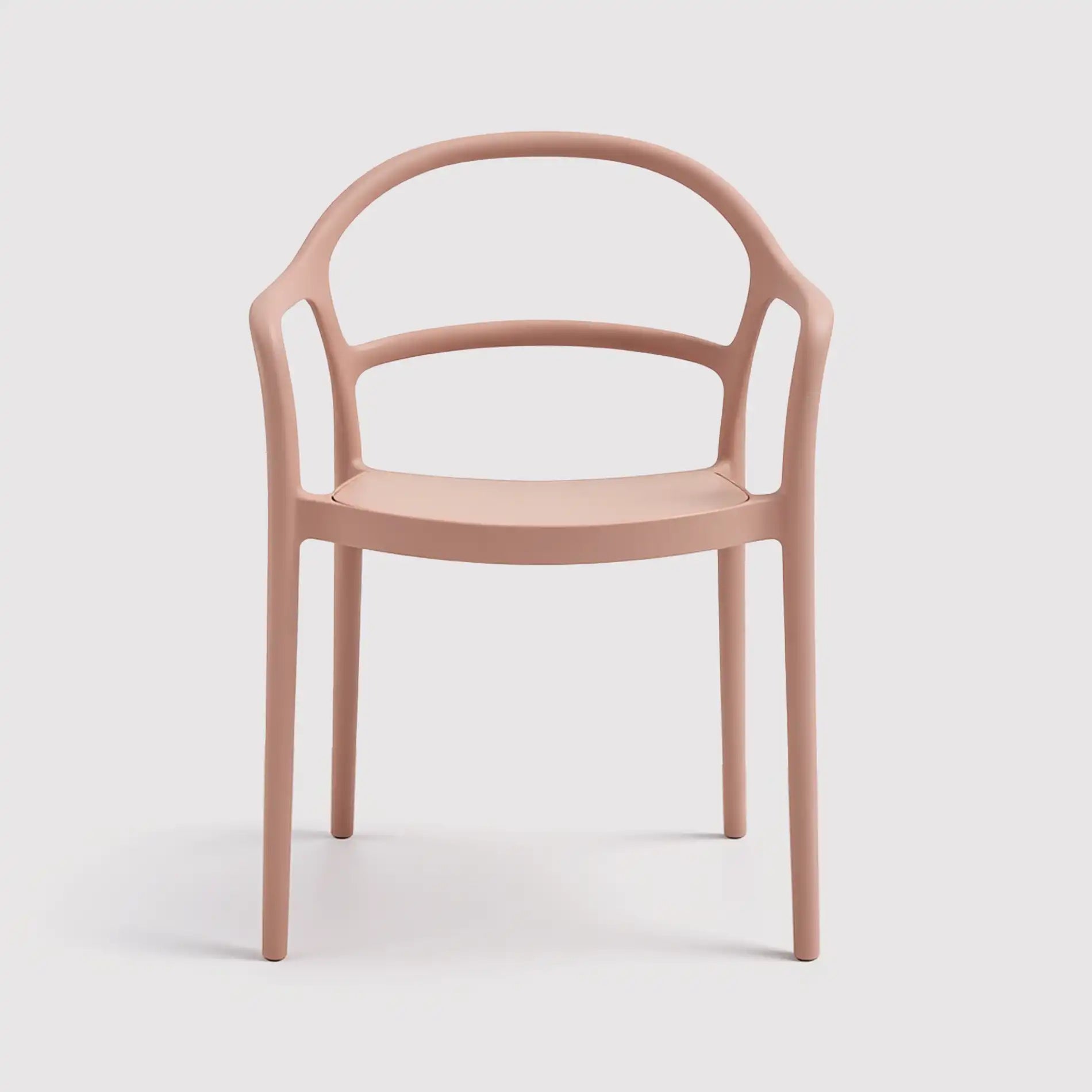 Dahyl - Sedia rosa impilabile da interno o giardino