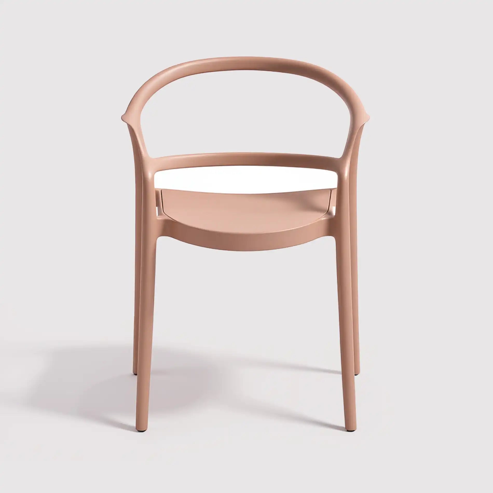 Dahyl - Sedia rosa impilabile da interno o giardino