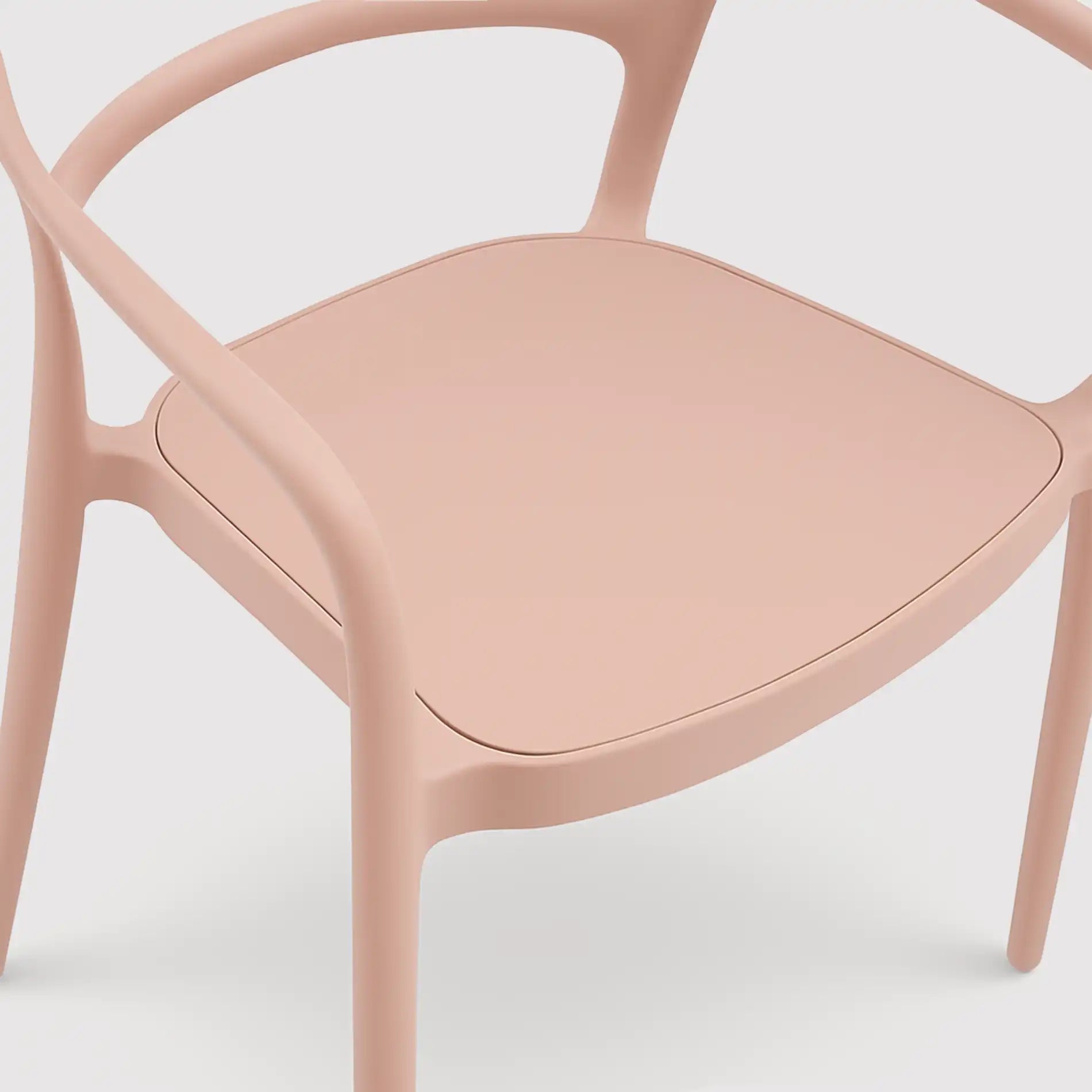 Dahyl - Sedia rosa impilabile da interno o giardino