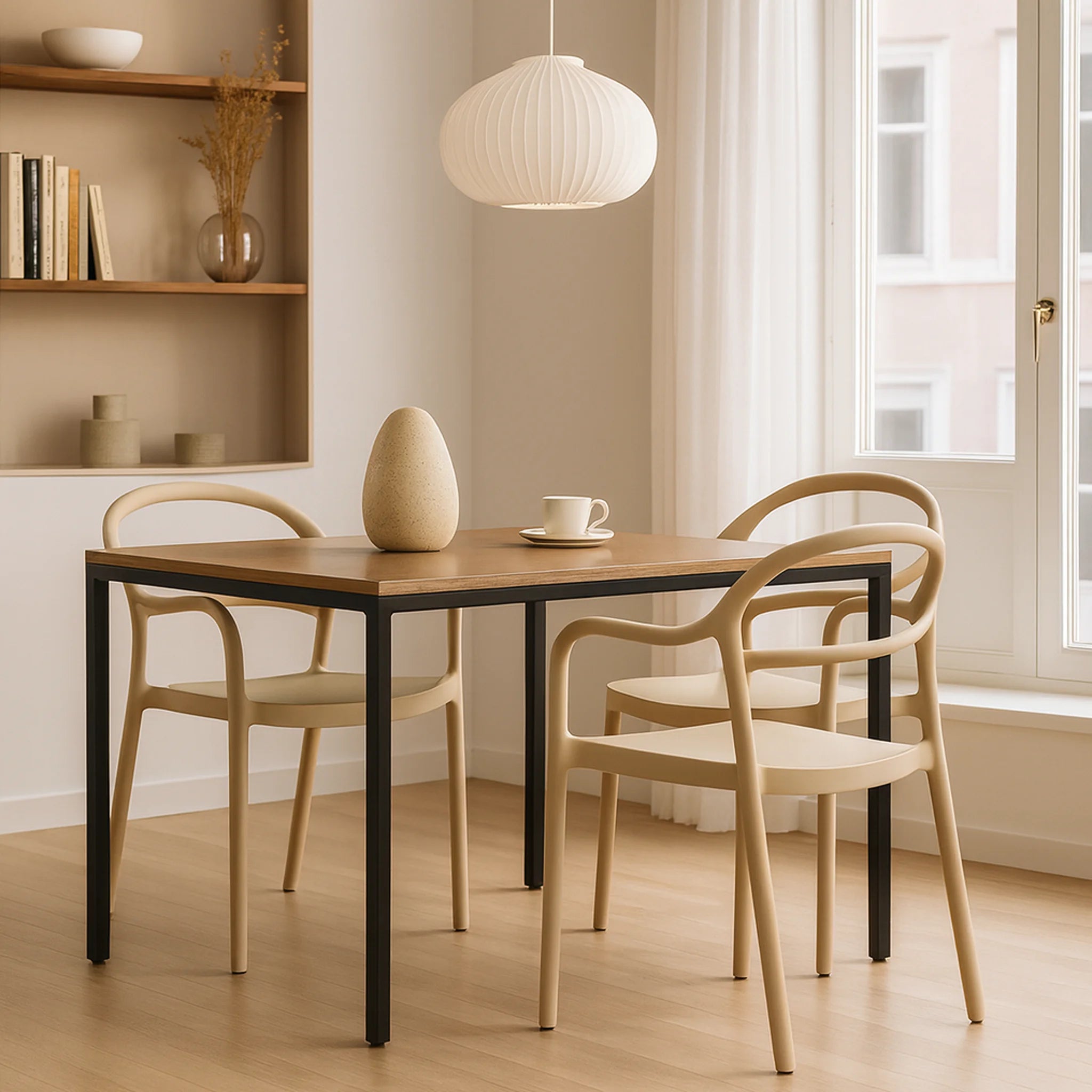 Grewia - Sedia moderna color tortora per esterno o casa