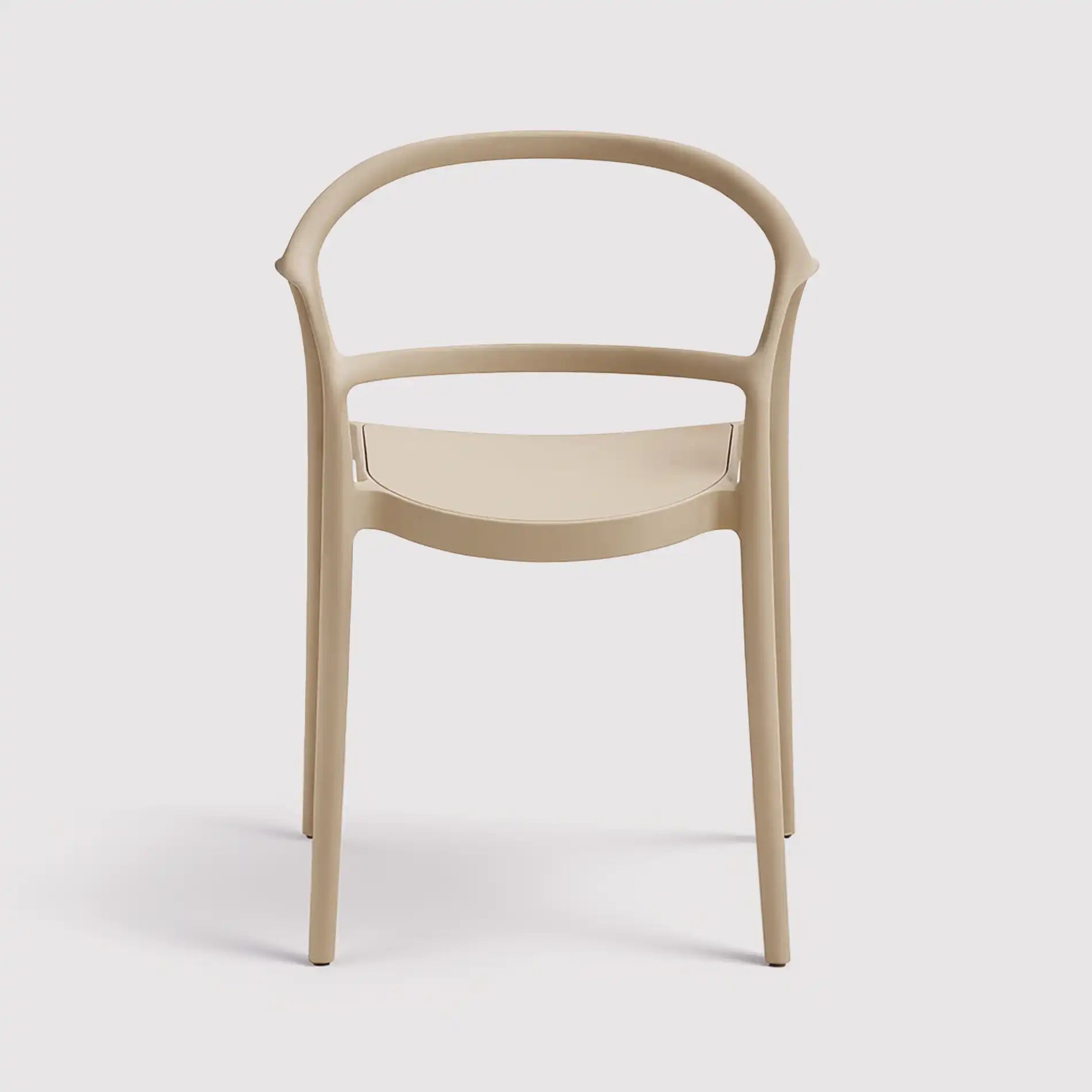 Grewia - Sedia moderna color tortora per esterno o casa