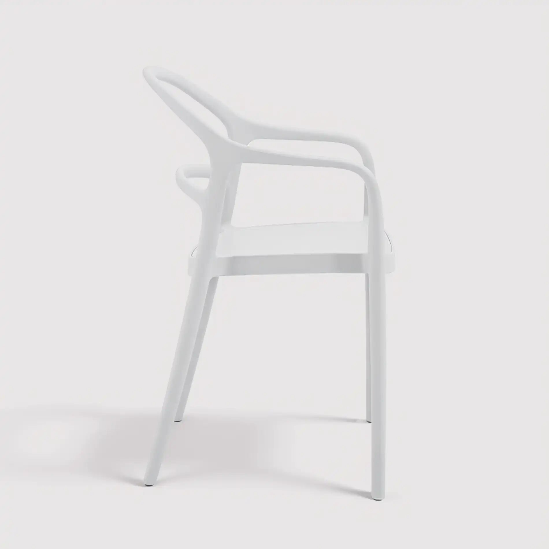 Kersie - Sedia bianca salvaspazio per giardino o casa