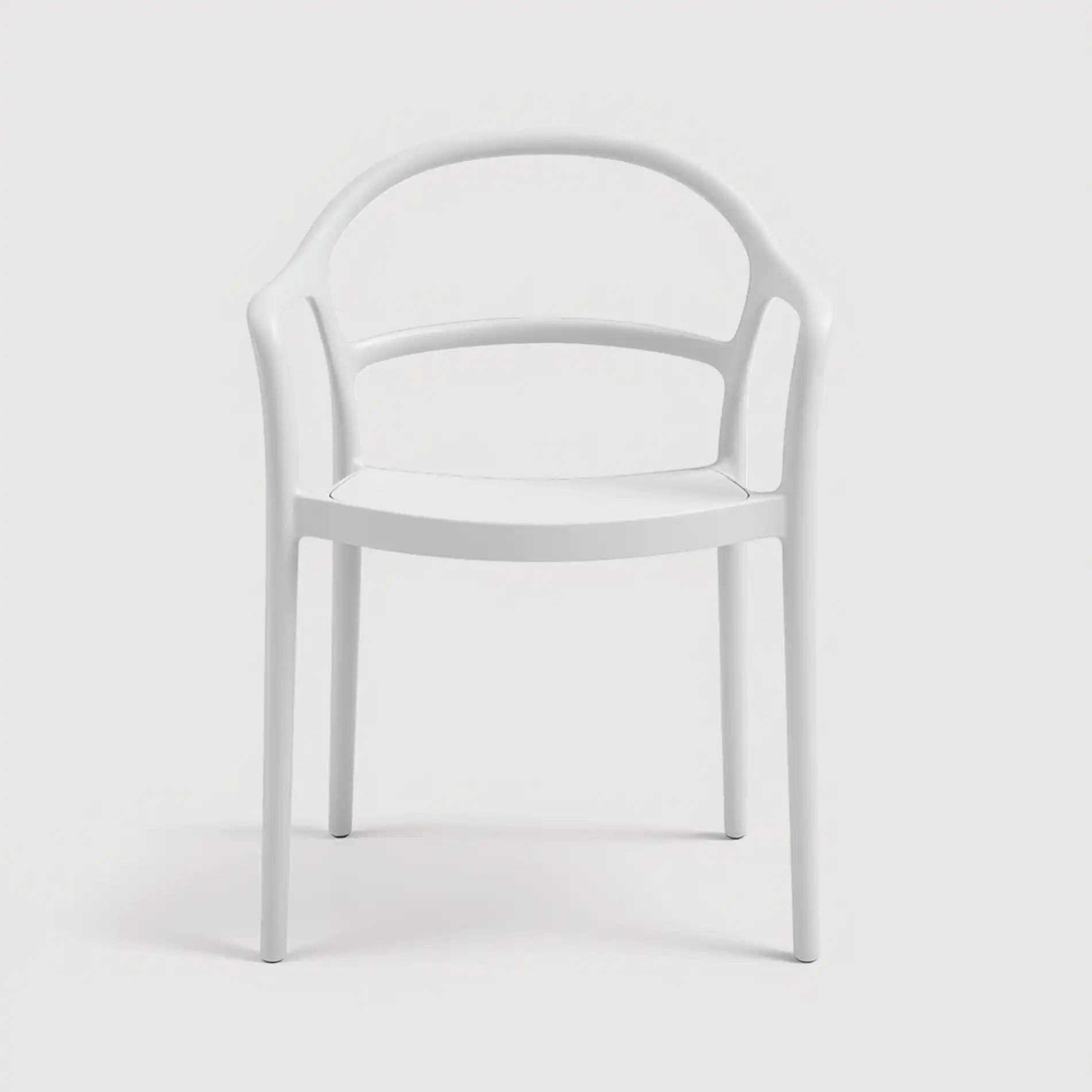 Kersie - Sedia bianca salvaspazio per giardino o casa