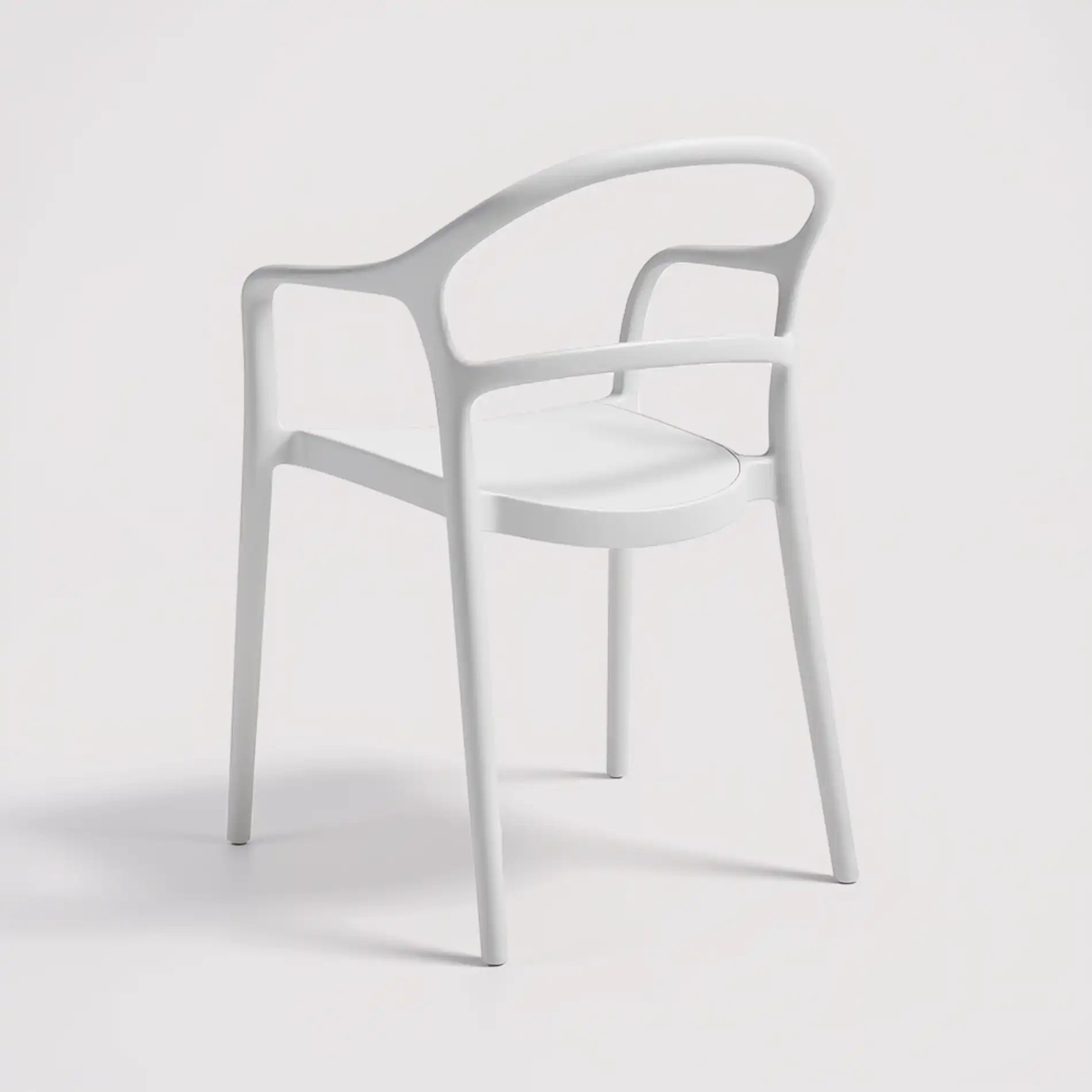 Kersie - Sedia bianca salvaspazio per giardino o casa