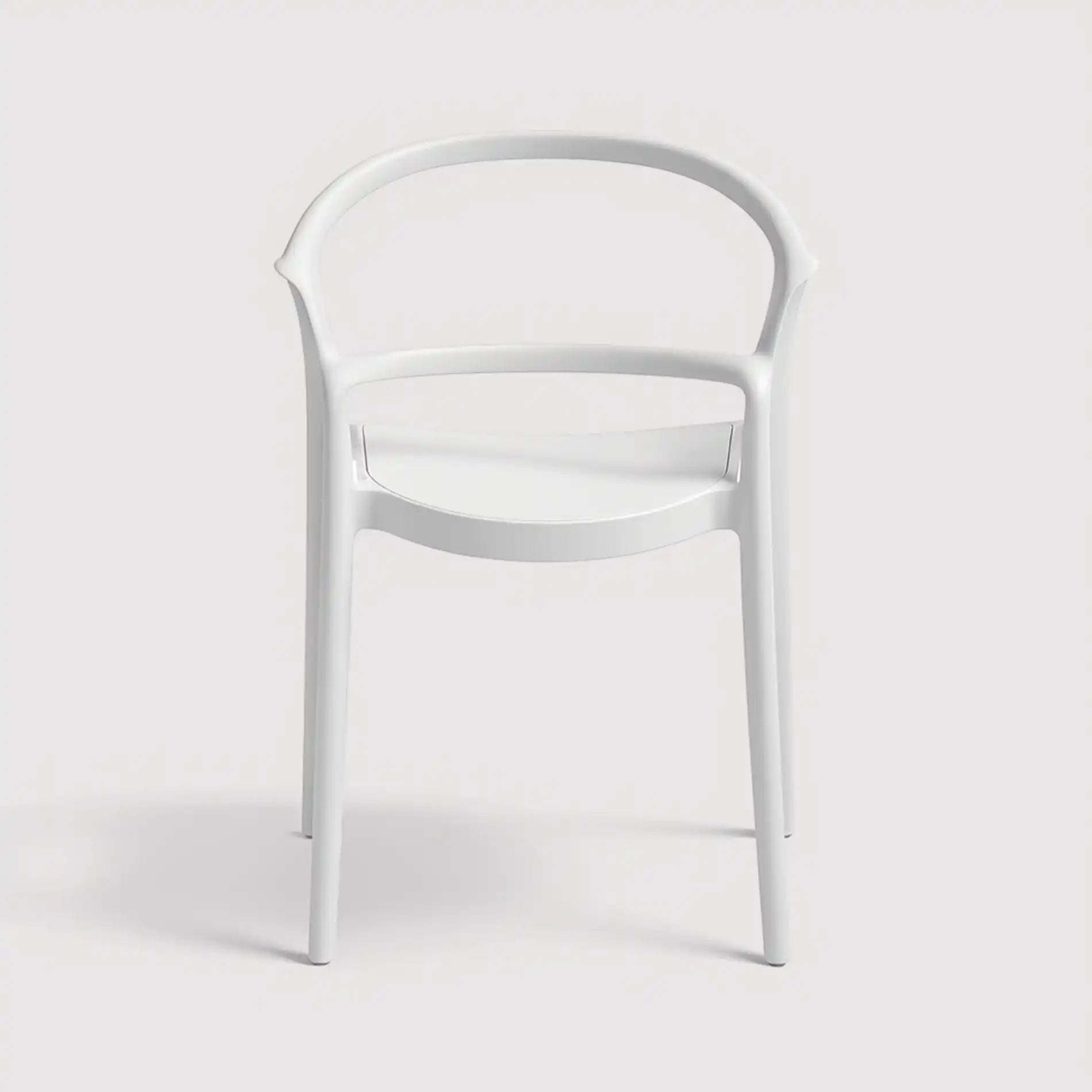 Kersie - Sedia bianca salvaspazio per giardino o casa