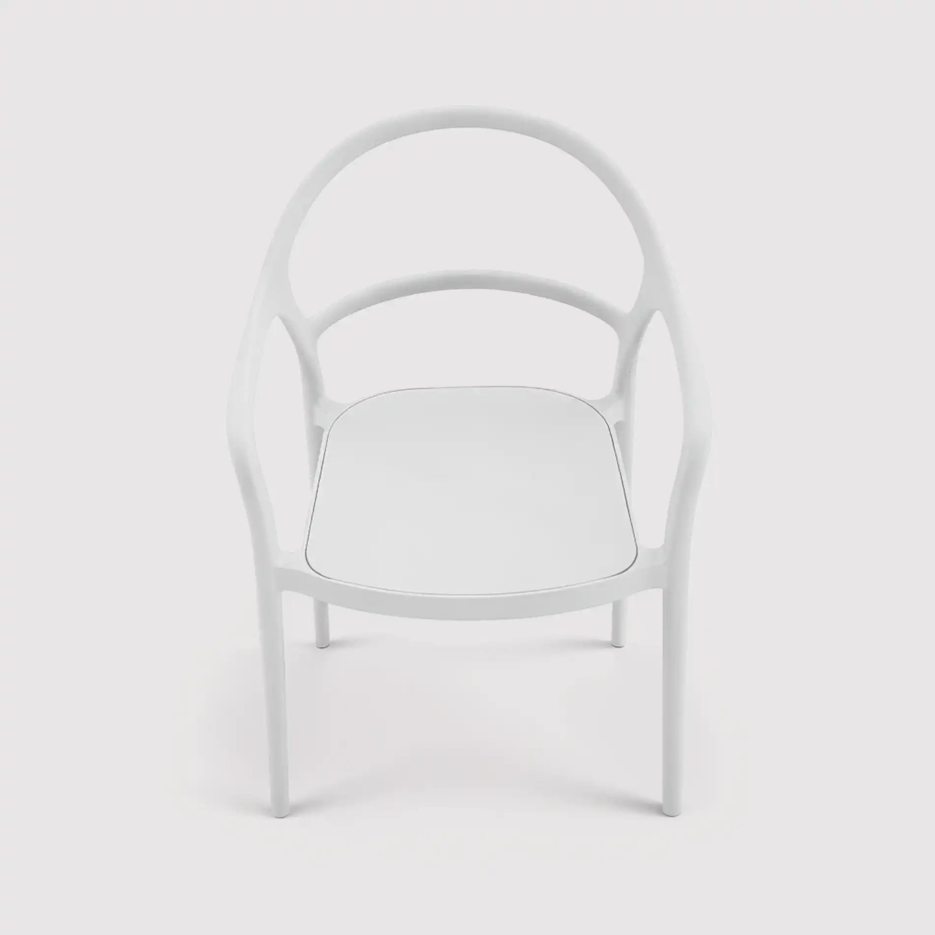 Kersie - Sedia bianca salvaspazio per giardino o casa