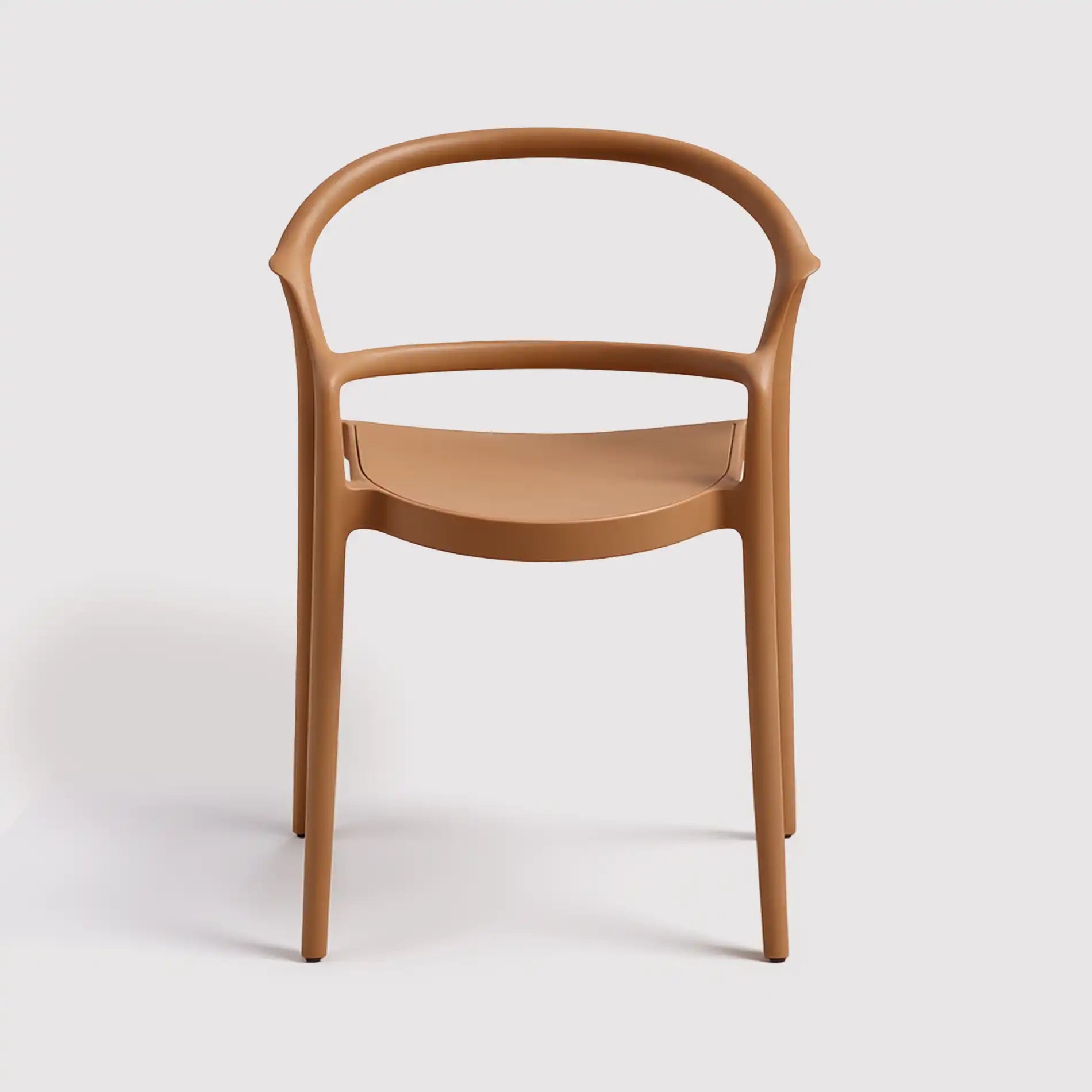 Masoor - Sedia arancione terracotta impilabili con schienale aperto