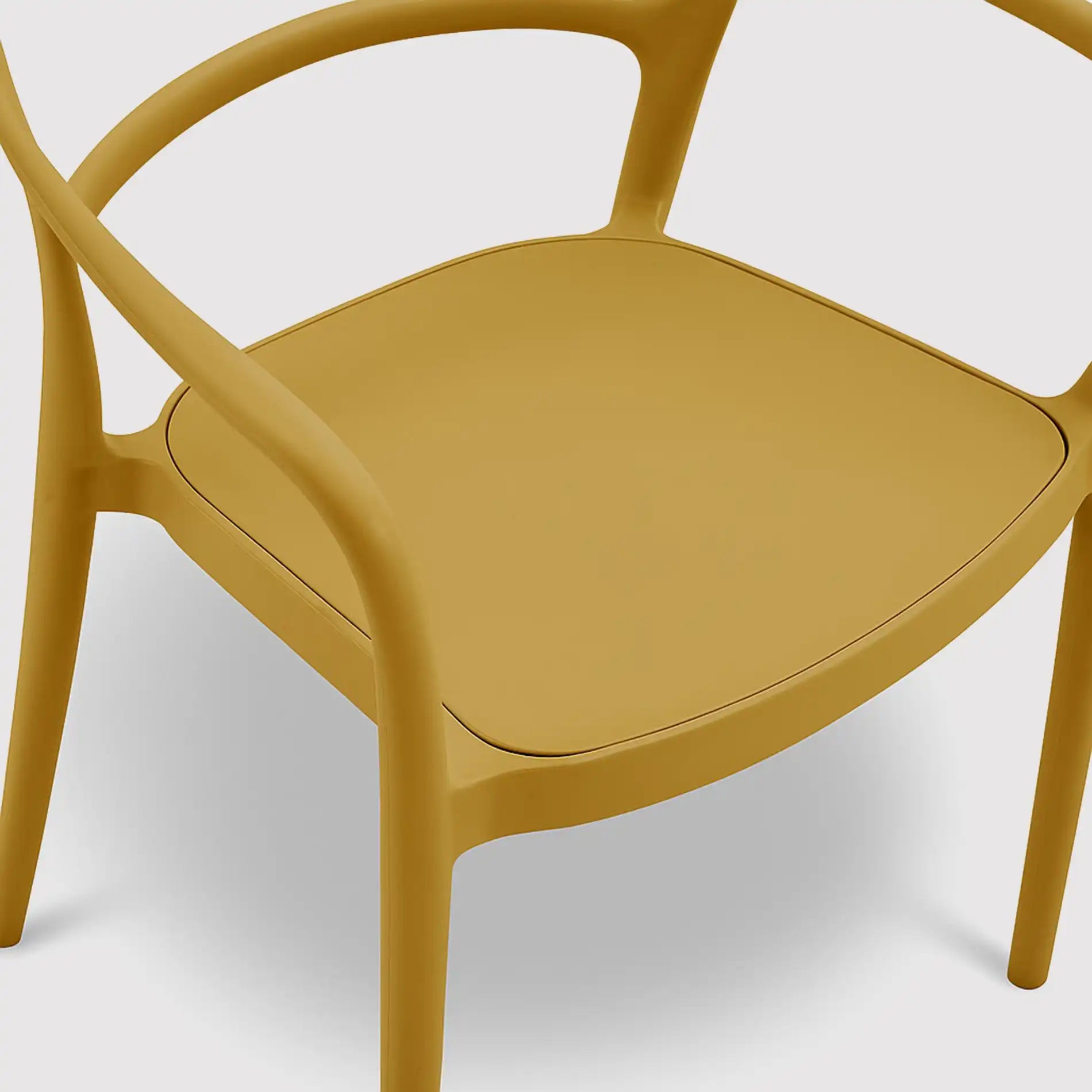 Nopal - Sedia moderna per casa o esterno giallo senape