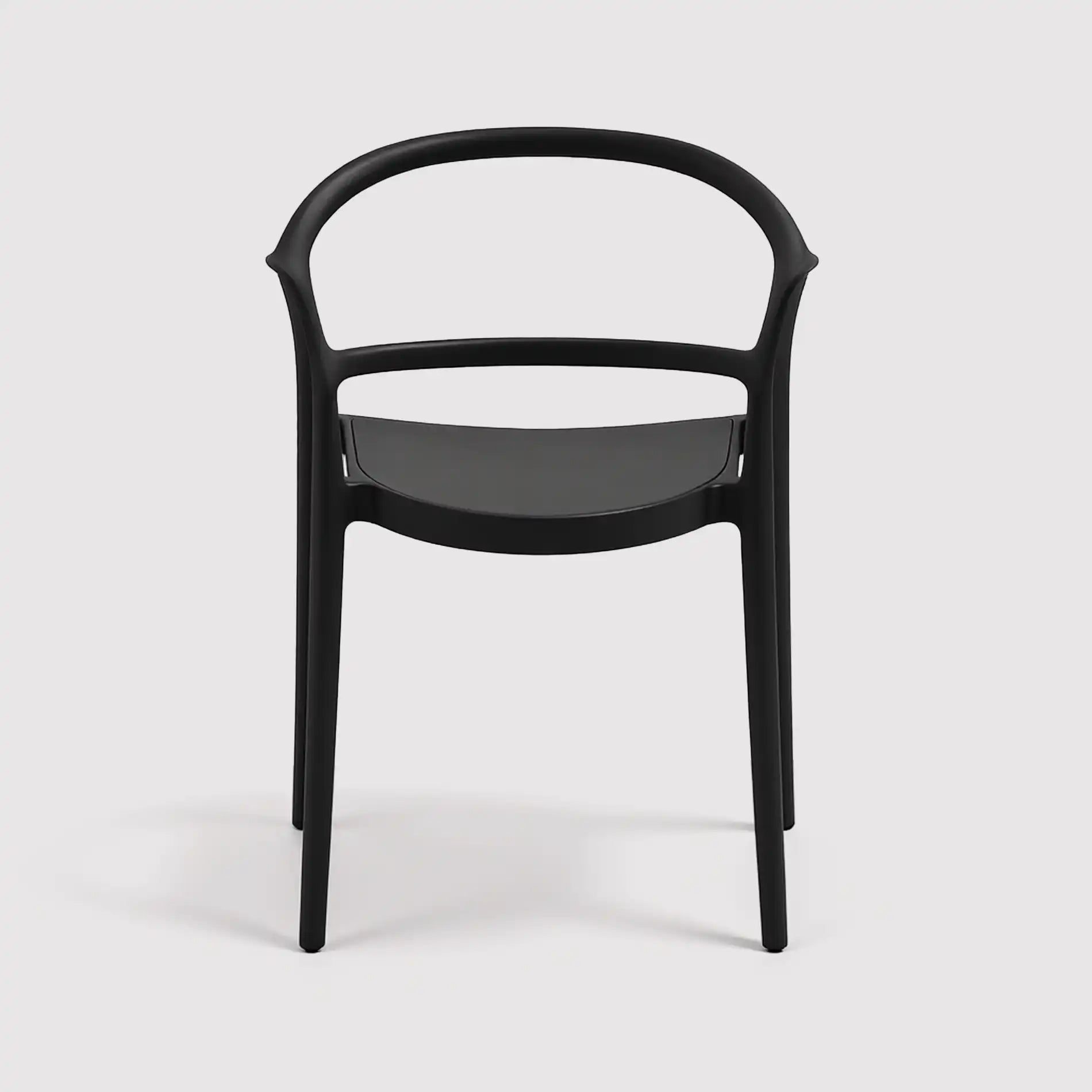 Baloot - Sedia impilabile nera per casa moderna o giardino