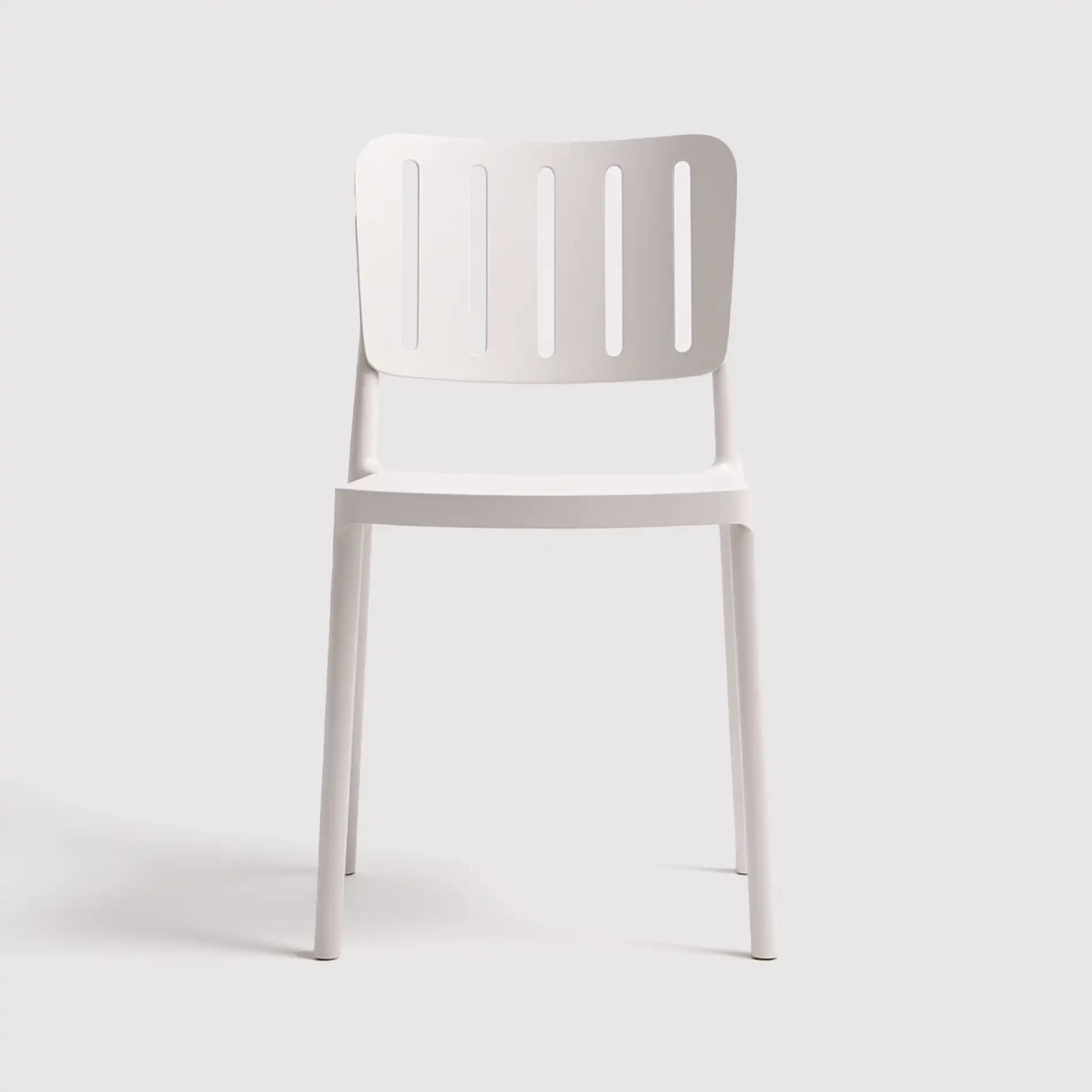 Bajra - Sedia impilabile bianca in stile moderno