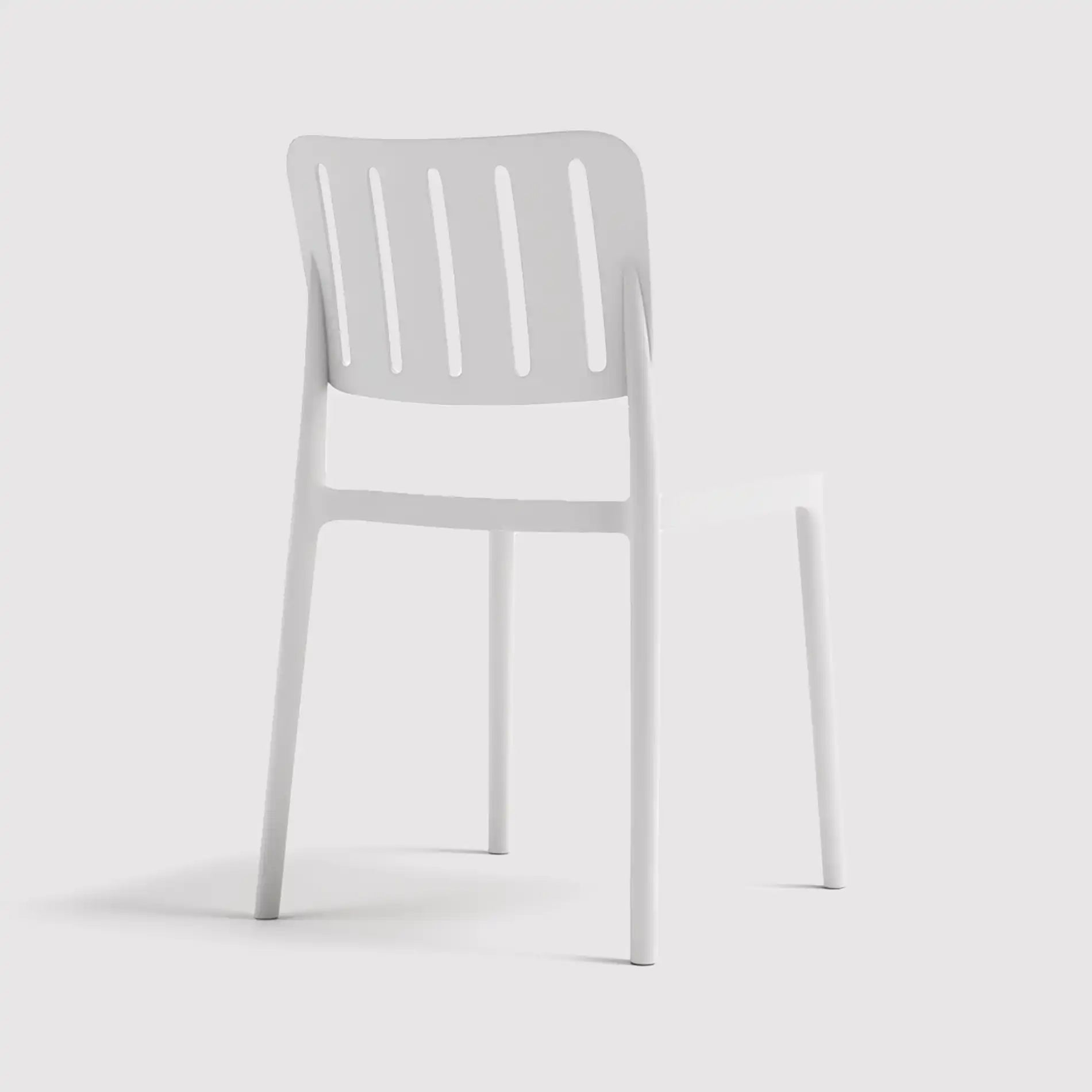 Bajra - Sedia impilabile bianca in stile moderno