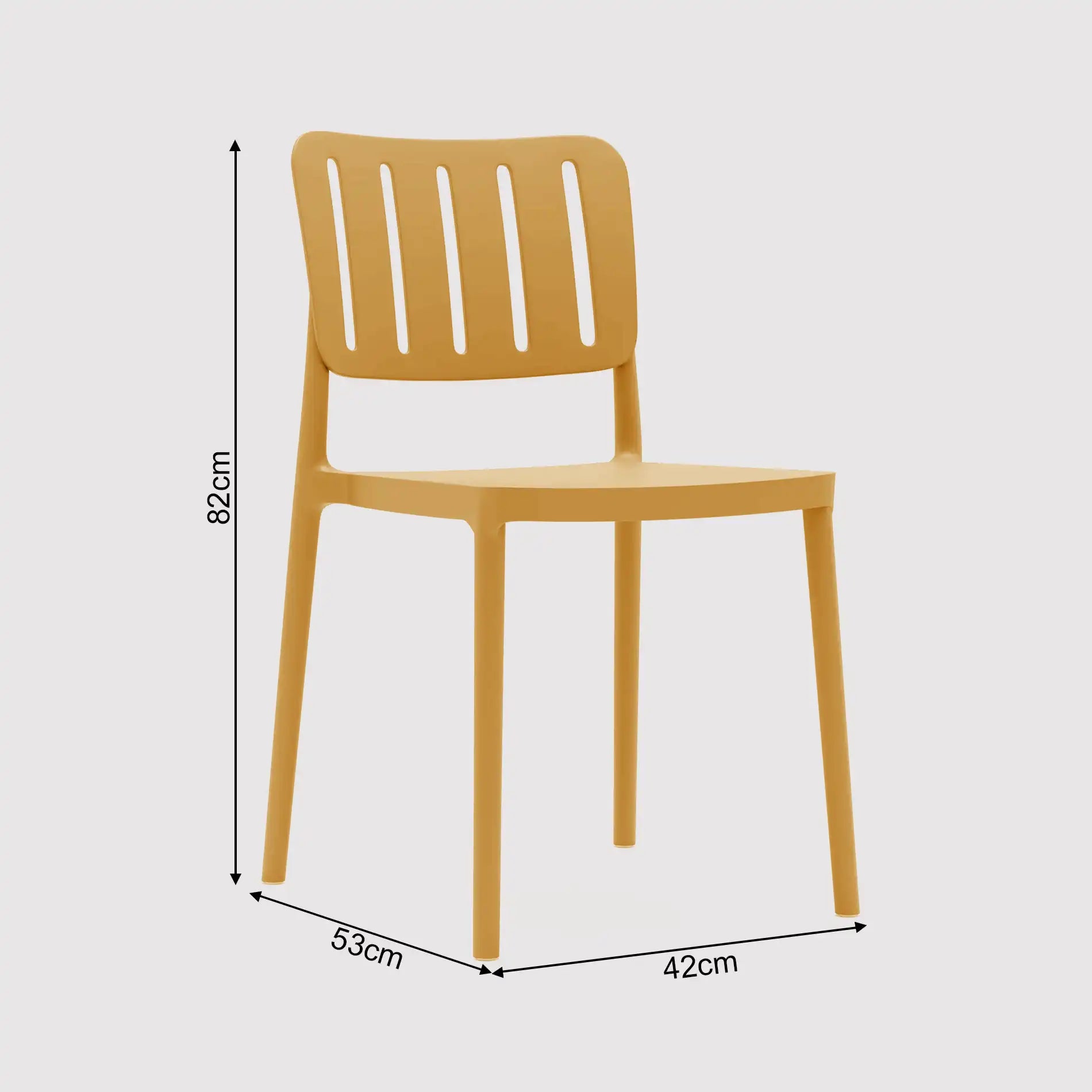 Calatea - Sedia da esterno o per interno giallo senape