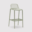 Hindiba - Set 2 sgabelli alti verde chiaro per bar o esterno