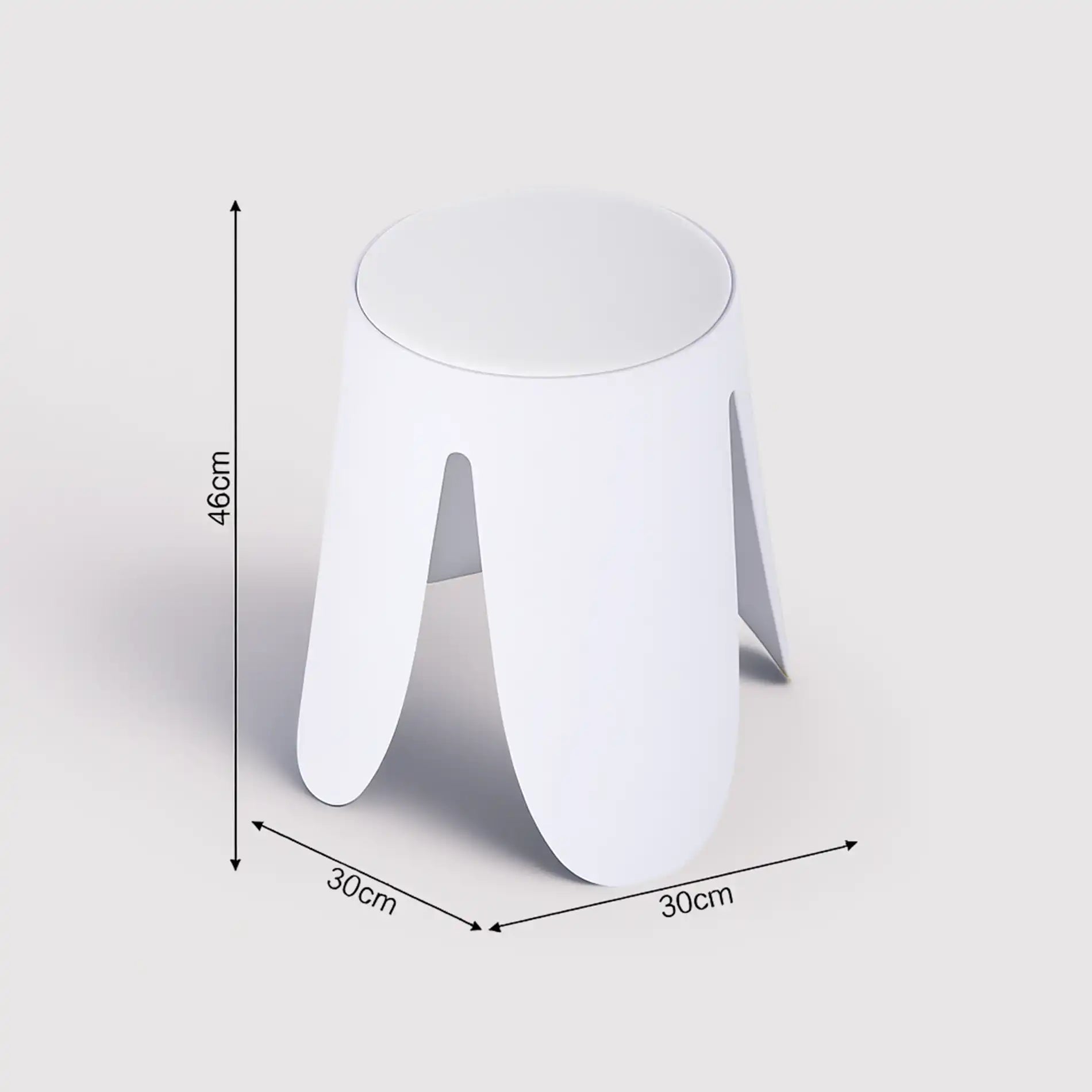 Koten - Set 2 sgabelli moderni bianchi per salotto o cameretta