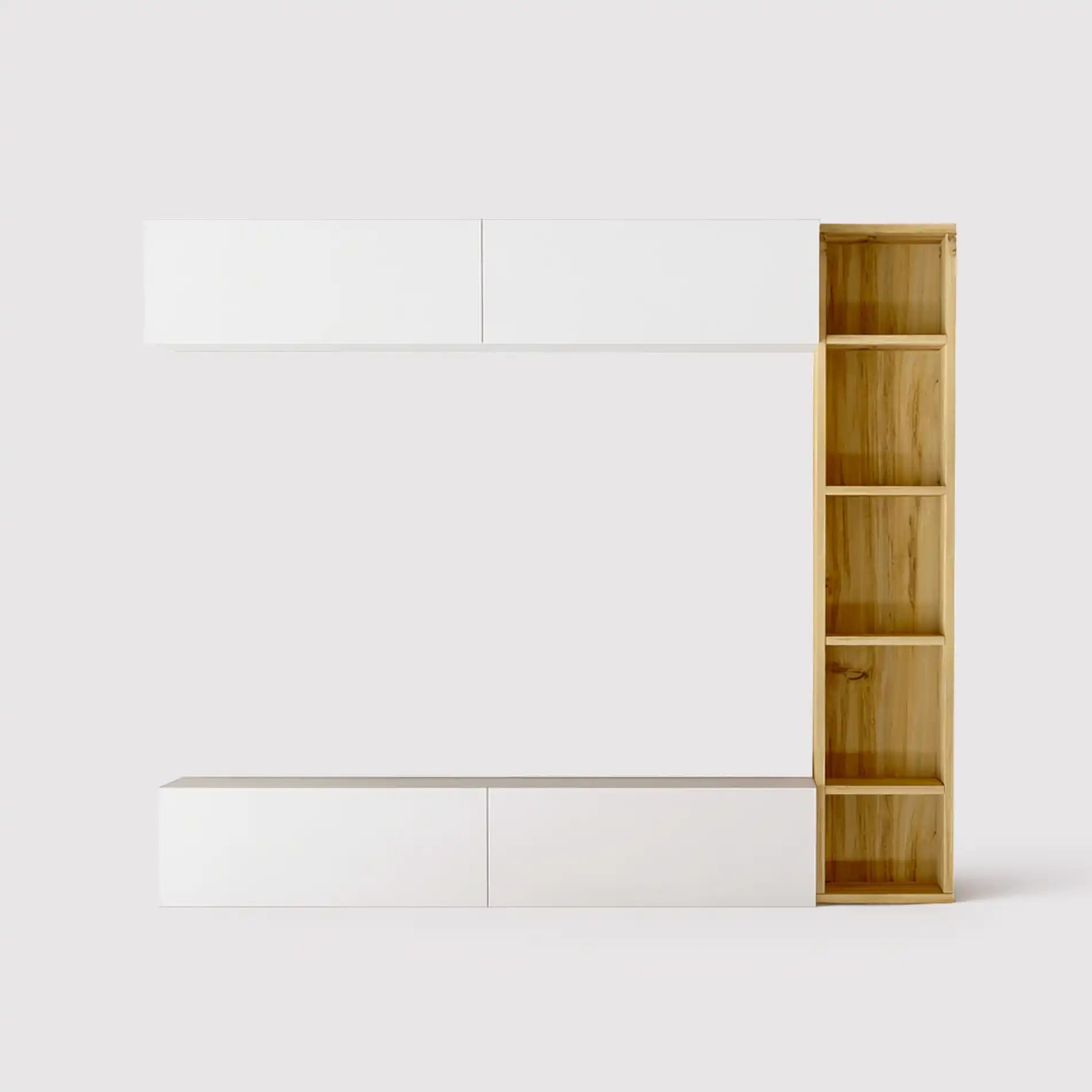 Hilba - Parete attrezzata modulare con 3 pezzi per salotto moderno