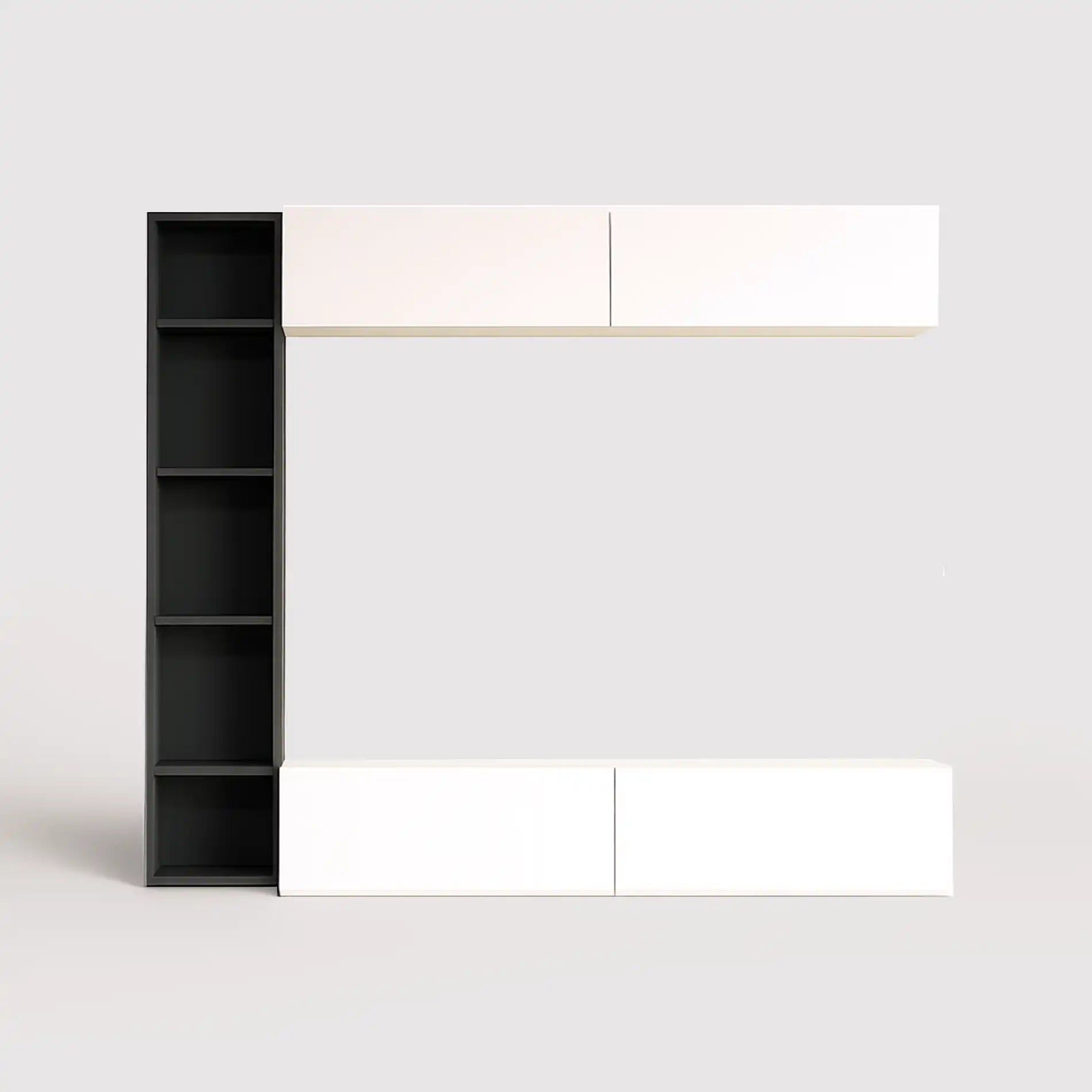 Tamael - Set 3 mobili pensili da salotto moderno