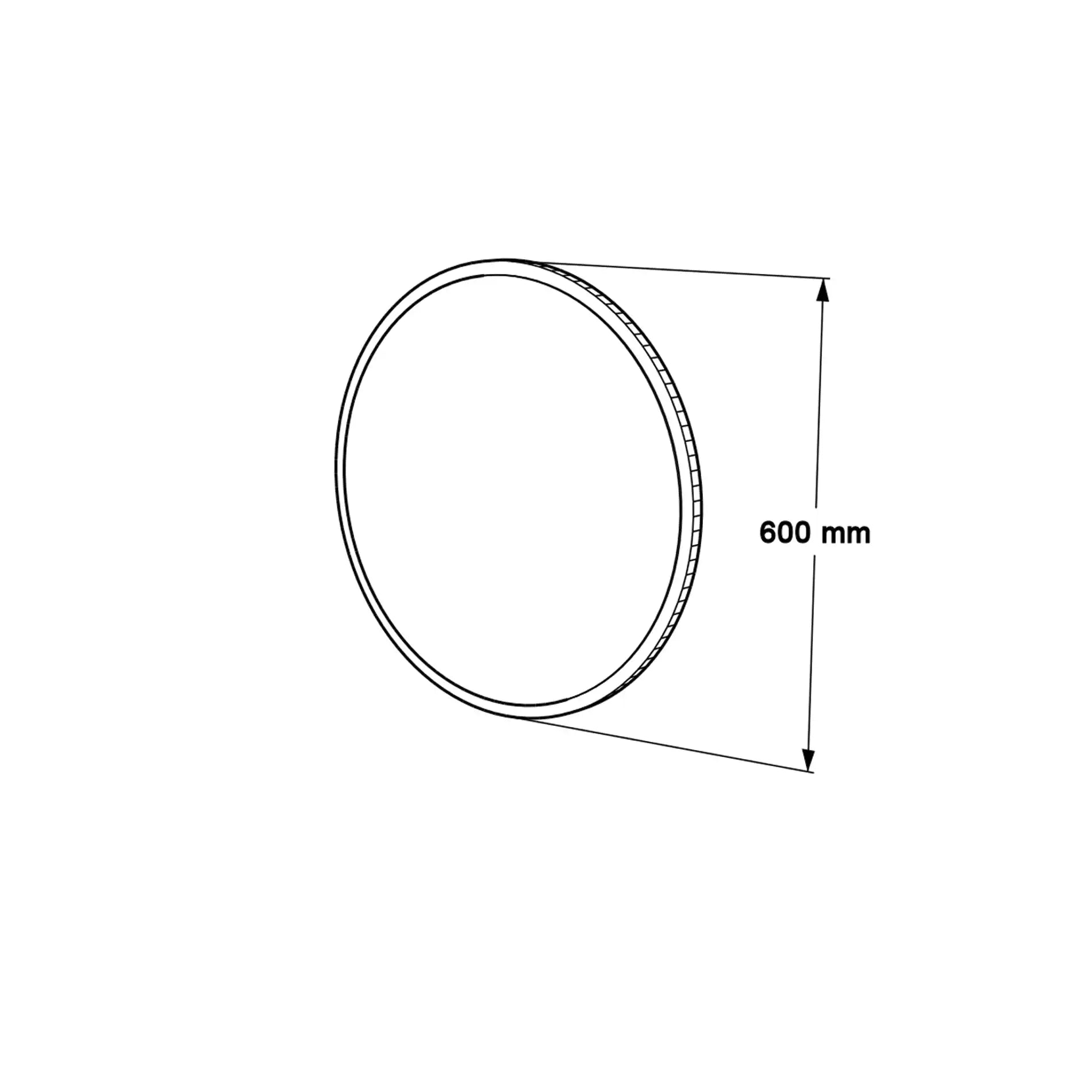 Anbar - Specchio tondo moderno grigio antracite Ø 60 cm