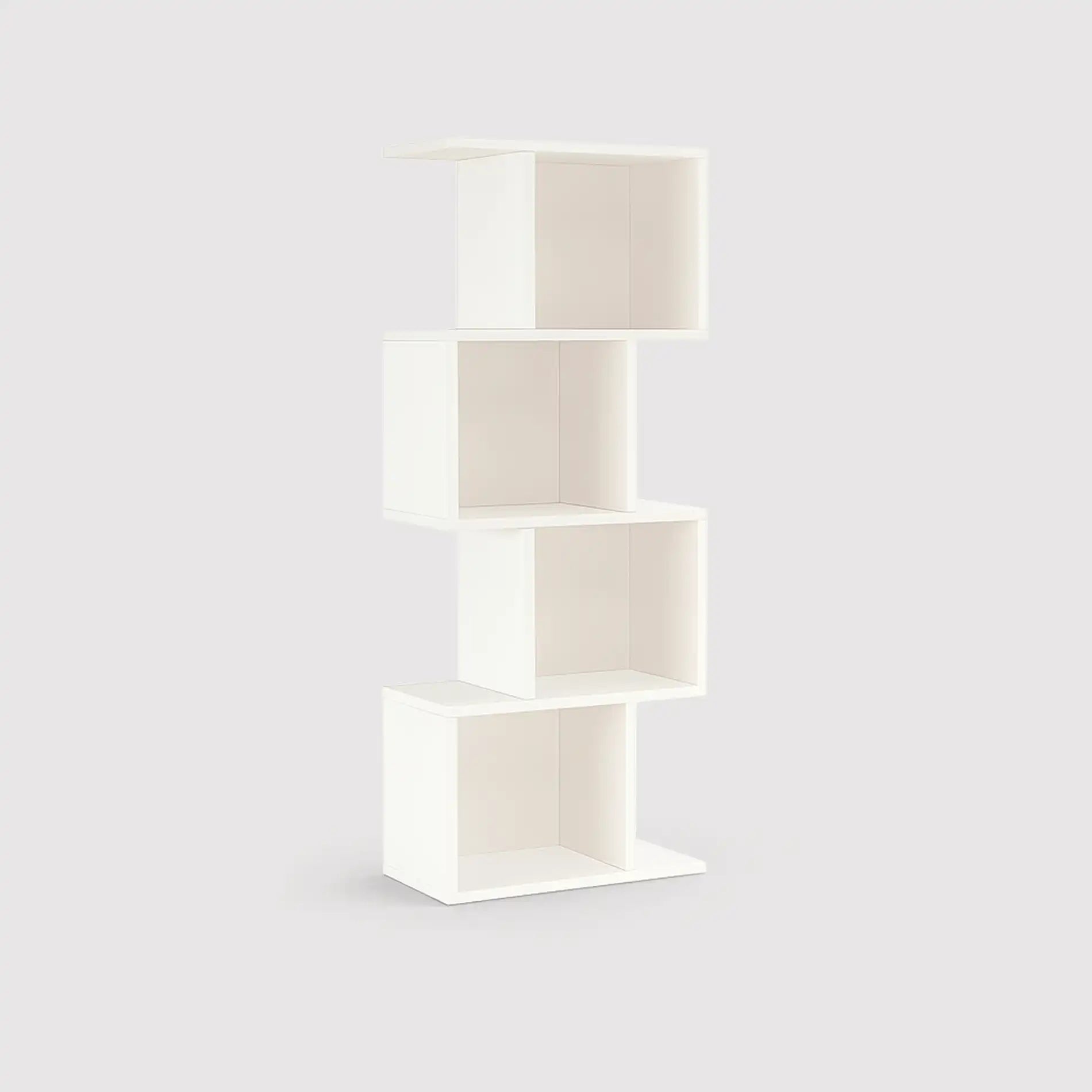 Balay - Libreria bianca da parete moderna con 4 vani