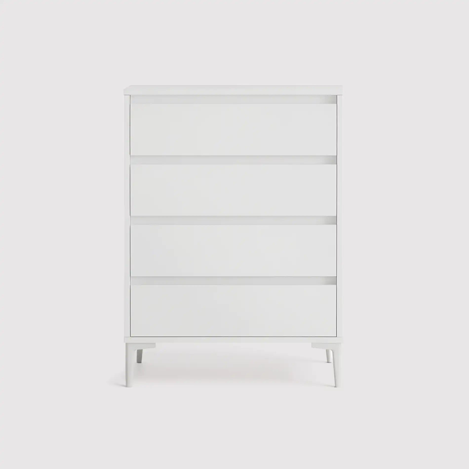 Kemiri - Cassettiera scandinava bianca con 4 cassetti