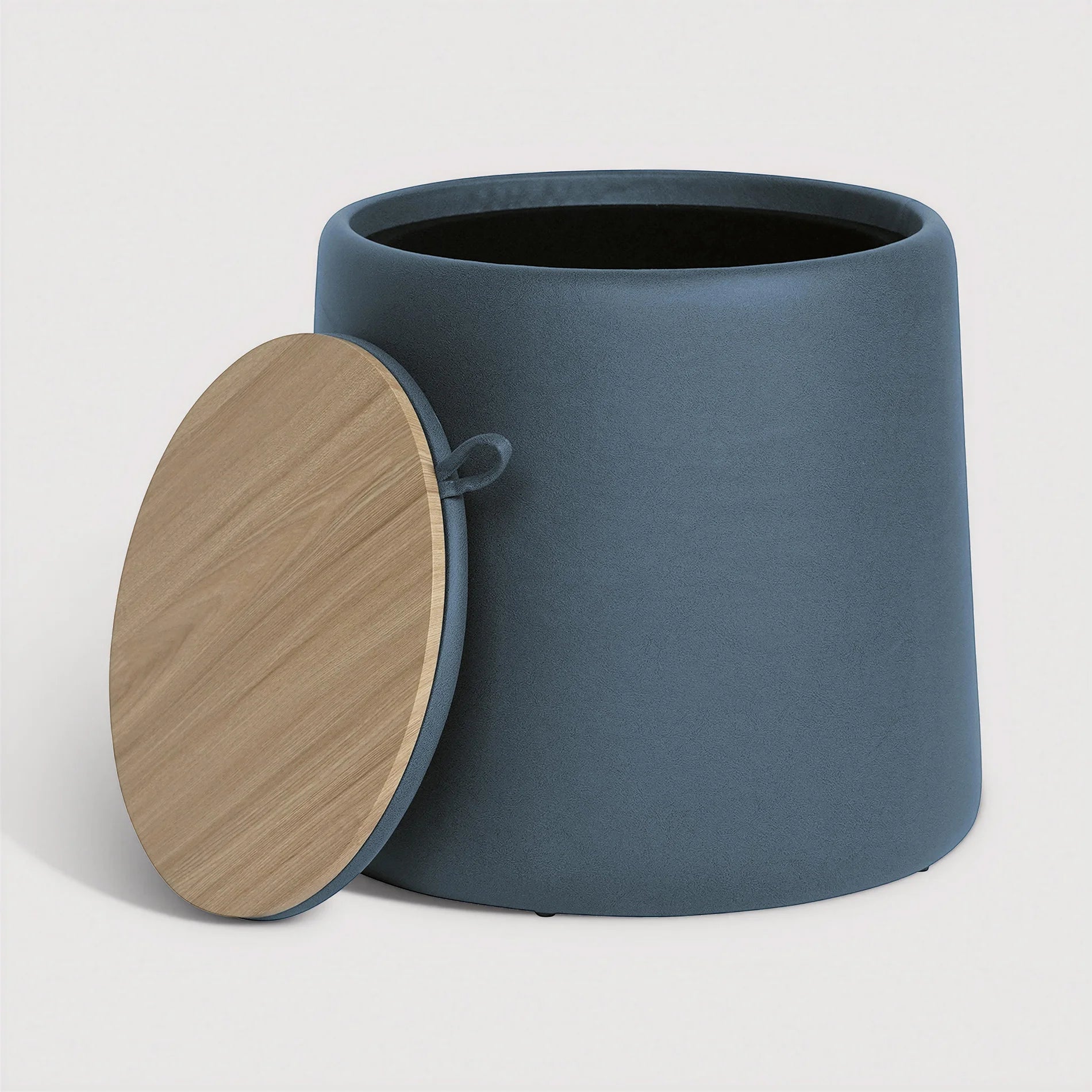 Ranunculus - Pouf contenitore blu stile moderno