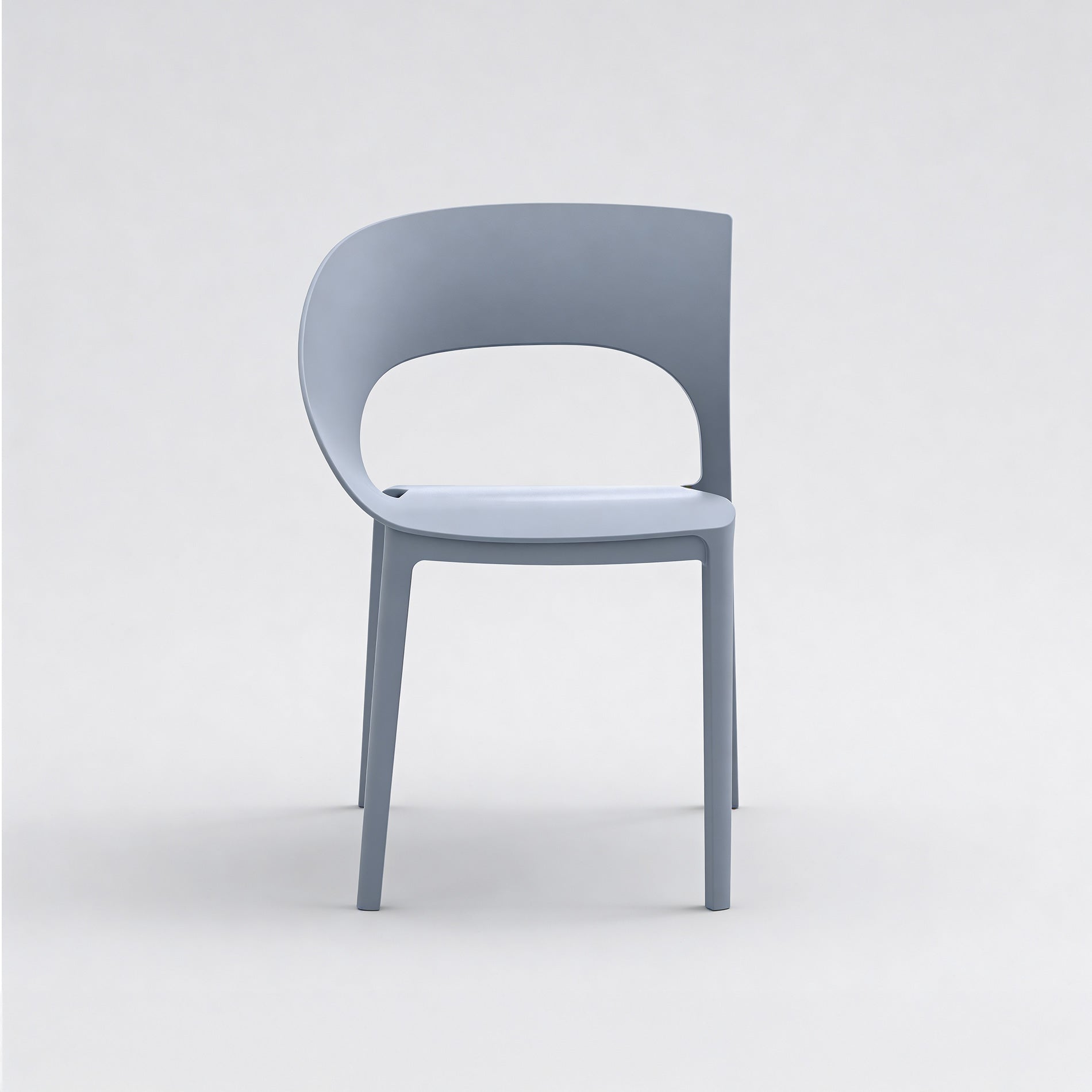 Arios - Set of 2 Stackable Kitchen Chairs Blue and Grey Modern Style