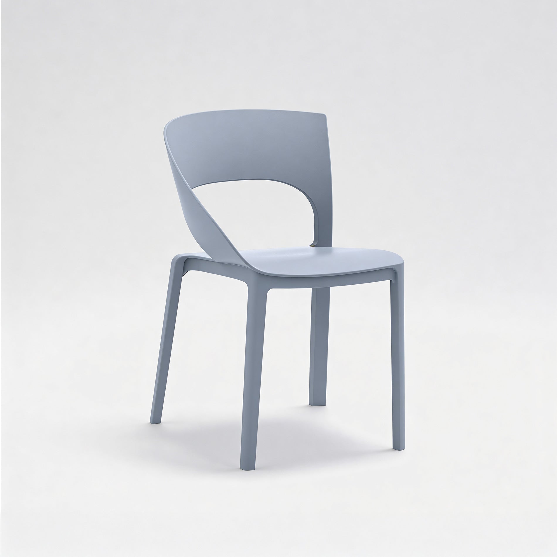 Arios - Set of 2 Stackable Kitchen Chairs Blue and Grey Modern Style