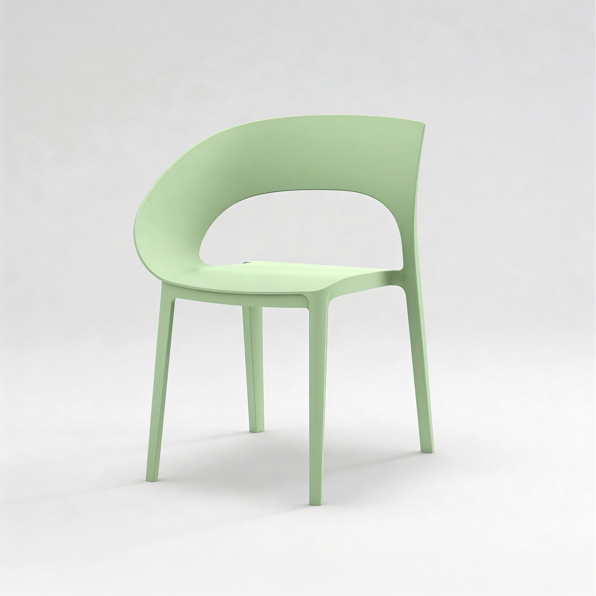 Silea - Set 2 sedie da pranzo verde salvia stile moderno