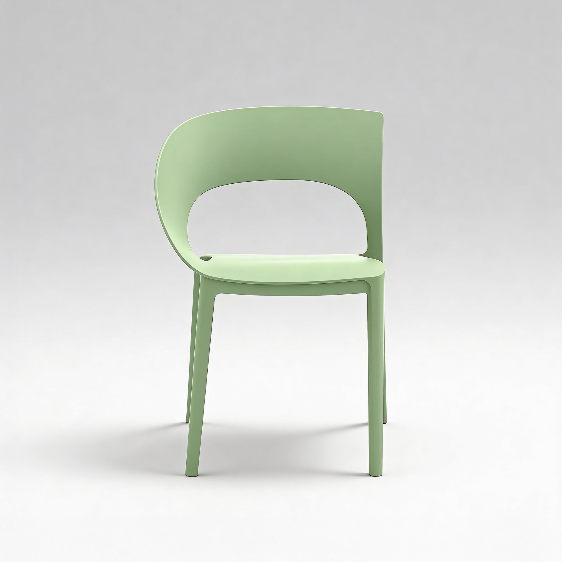 Elune - Set of 2 Stackable Garden Chairs Cream White Modern Style