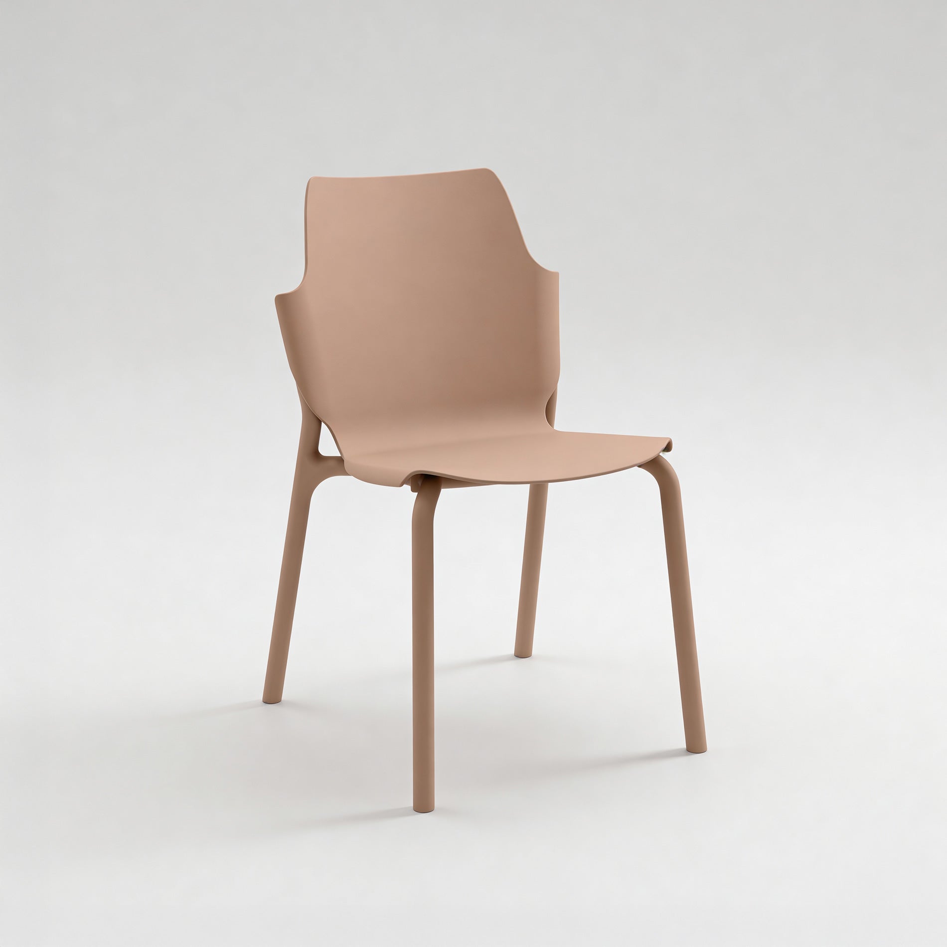 Kador - Set 2 sedie da cucina impilabili marrone mocha moderne