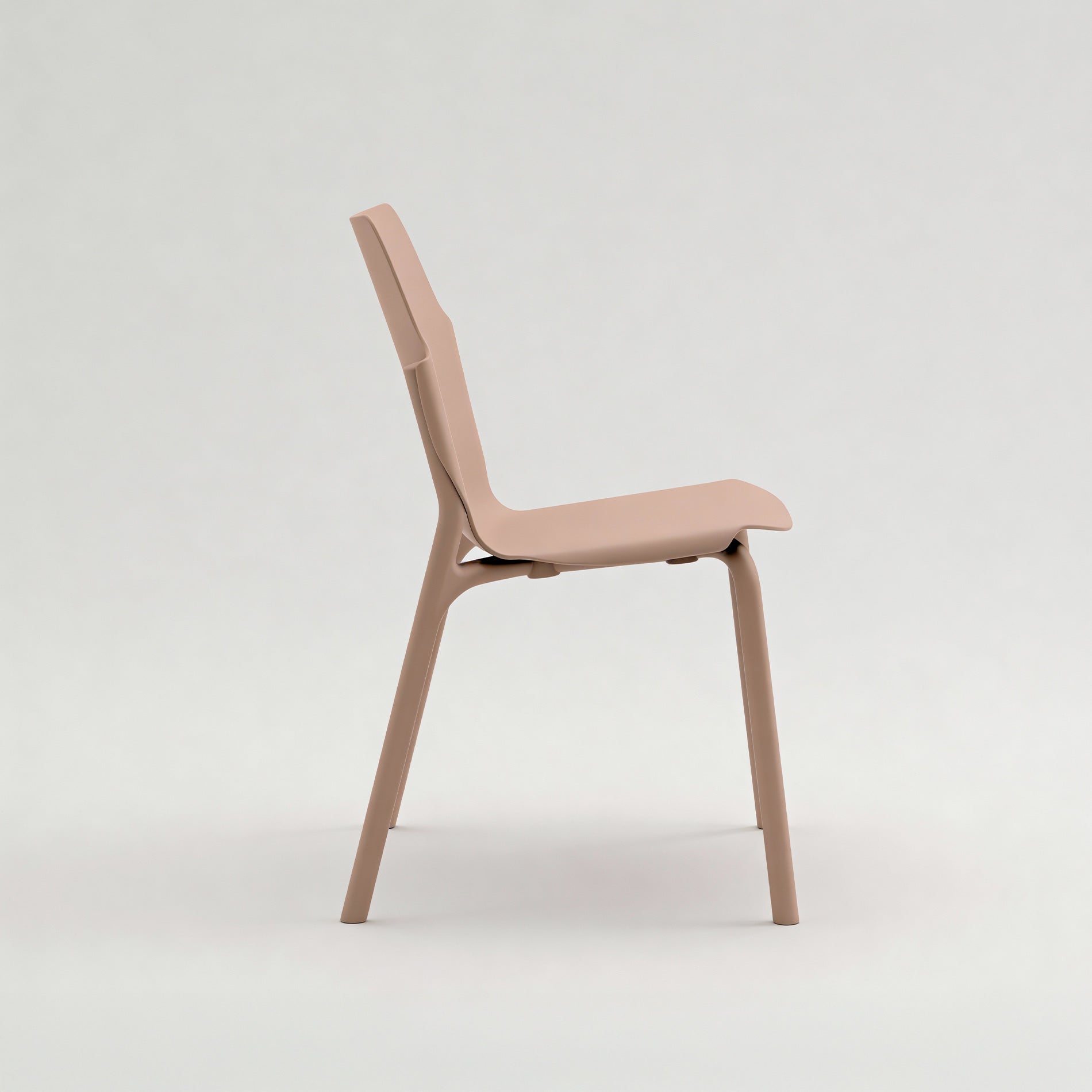 Kador - Set of 2 Stackable Kitchen Chairs Mocha Brown Modern Style