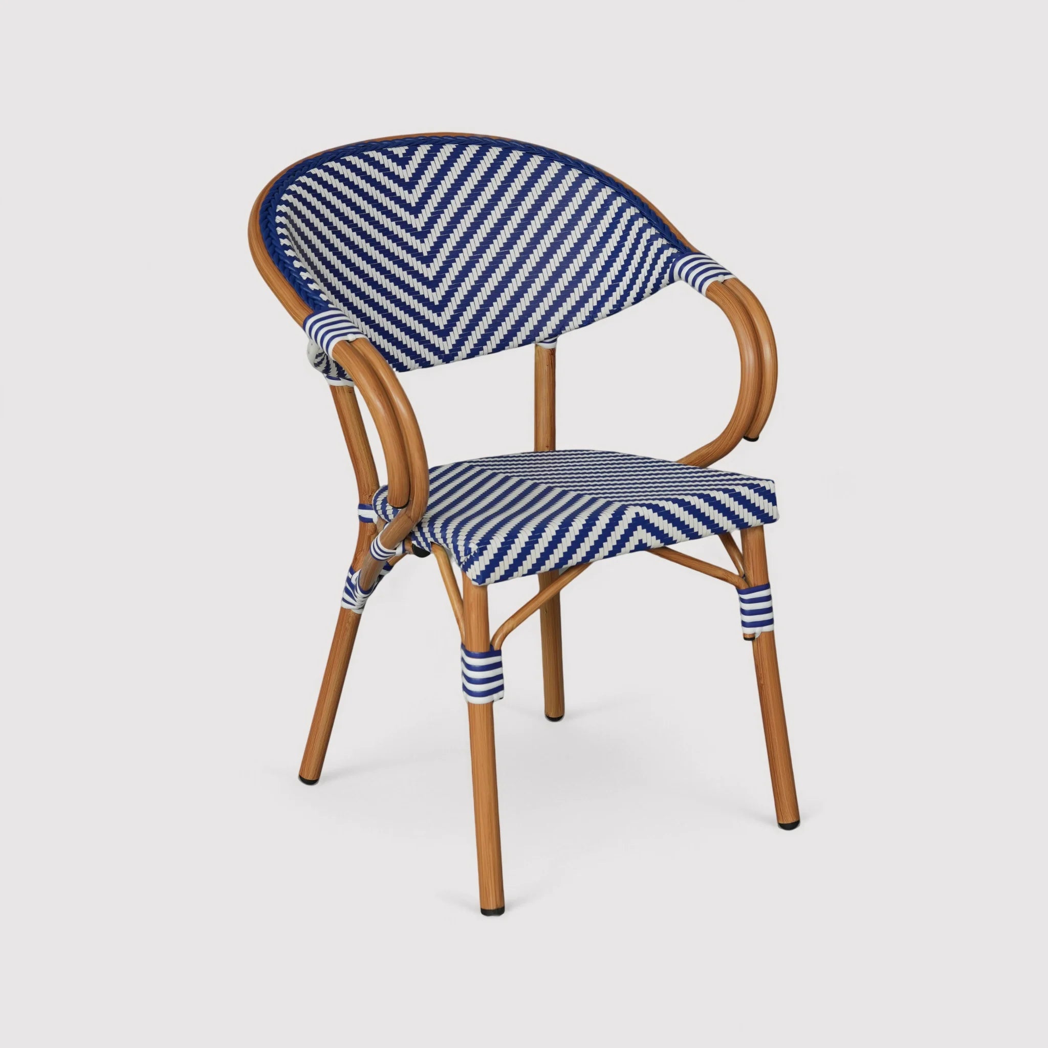 Belladonna - Set 2 Sedie da giardino impilabili bianco blu classico