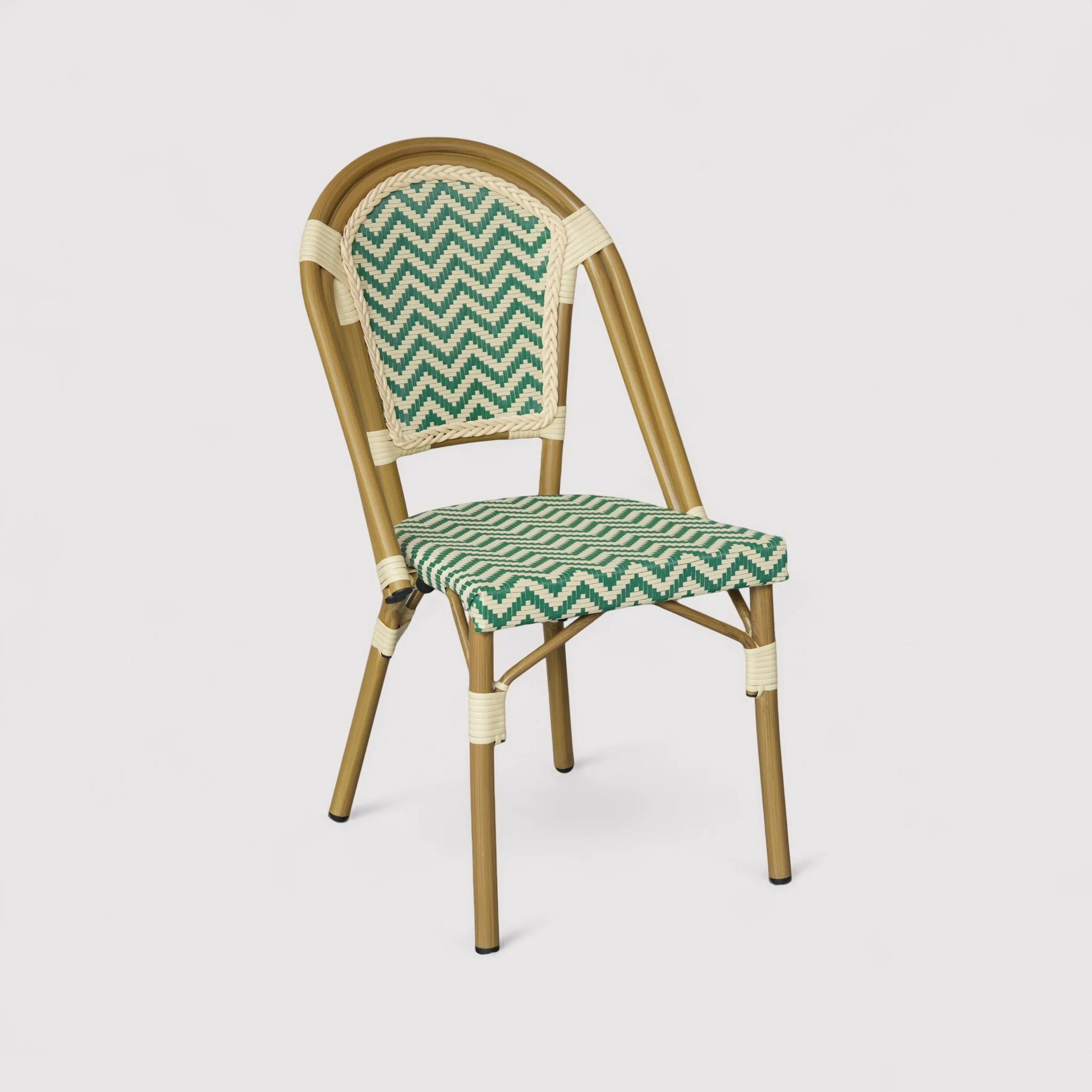 Tillandsia - Set 2 Sedie da giardino impilabili verde bianco classico