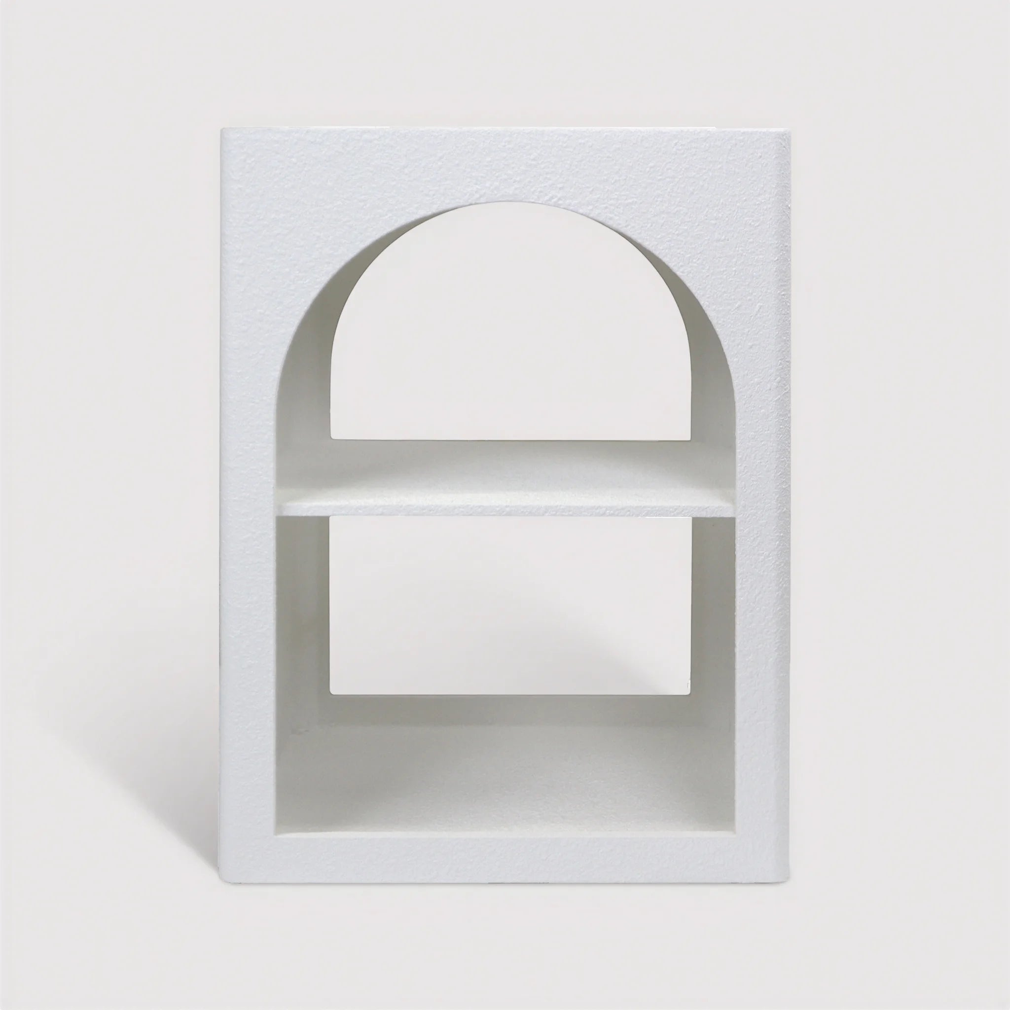 Nerina – Moderner Nachttisch aus MDF in Weiß mit 1 Offenem Ablagefach