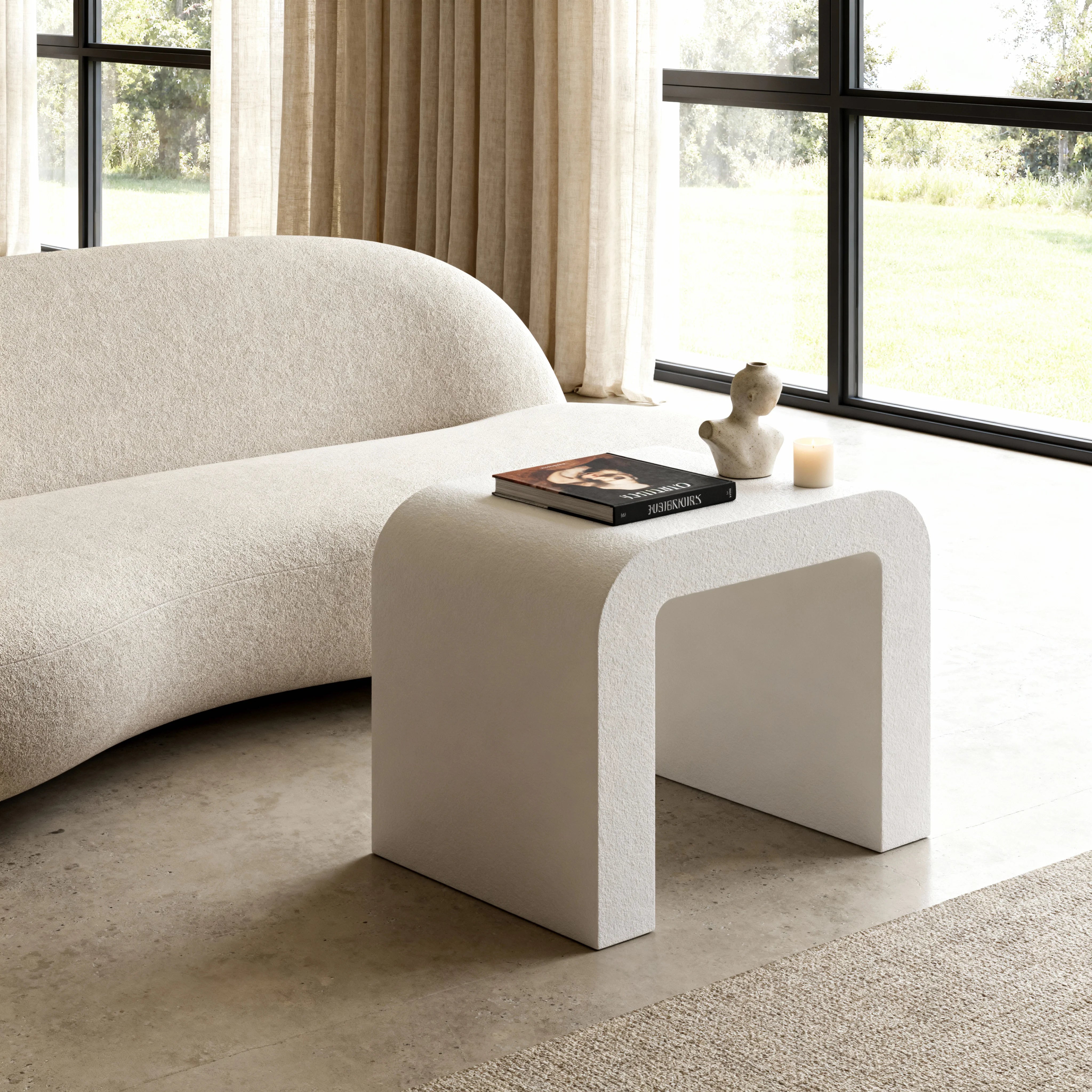 Ametrine - Tavolino basso colore bianco stile moderno