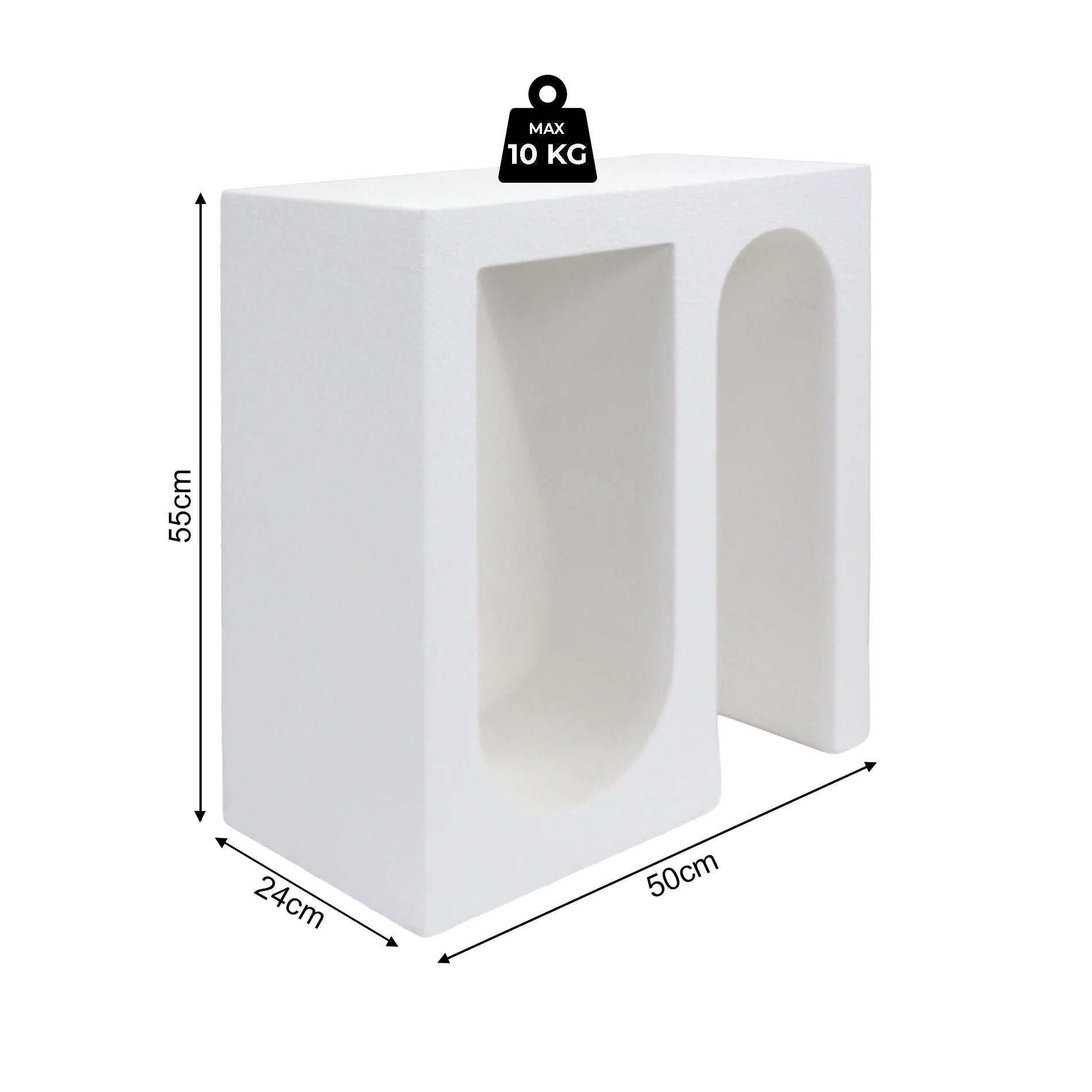 Linnea – Modern White MDF Bedside Table