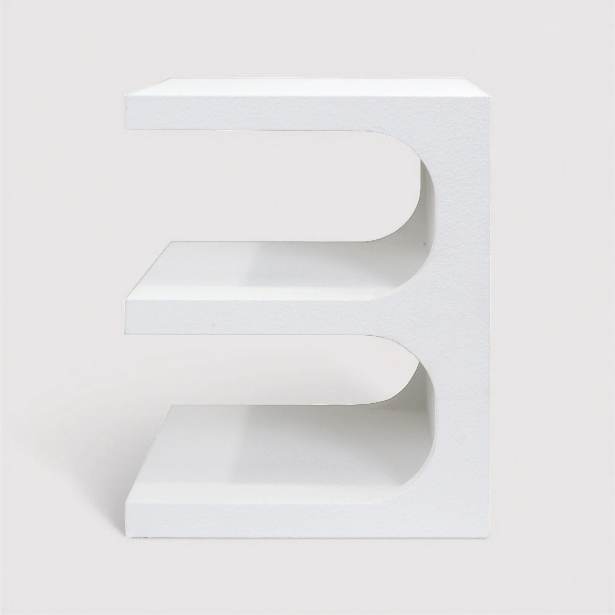 Anemaria – Moderner Nachttisch aus MDF in Weiß mit 2 Ablagen