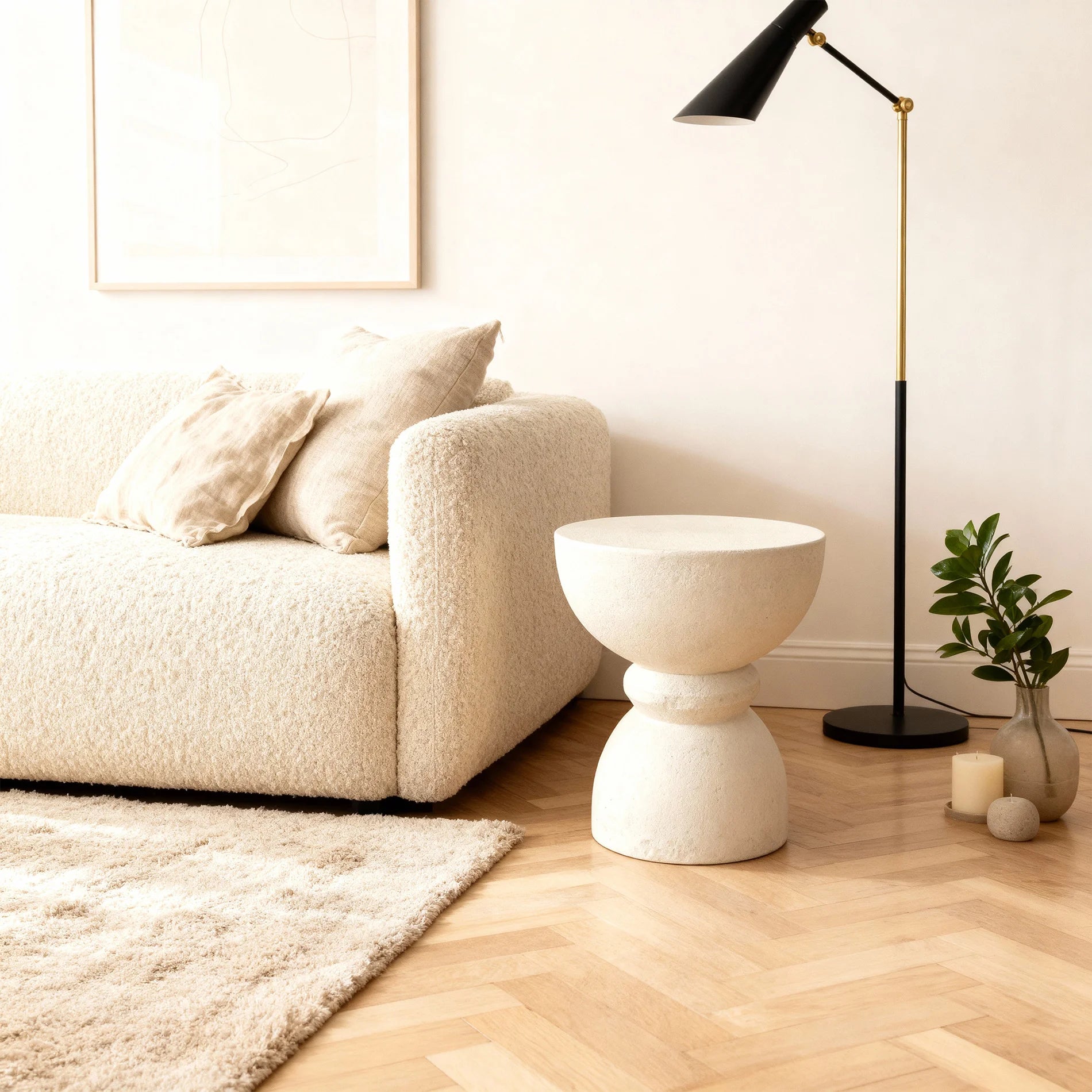 Kaolin - Mesa de centro Blanco Estilo moderno