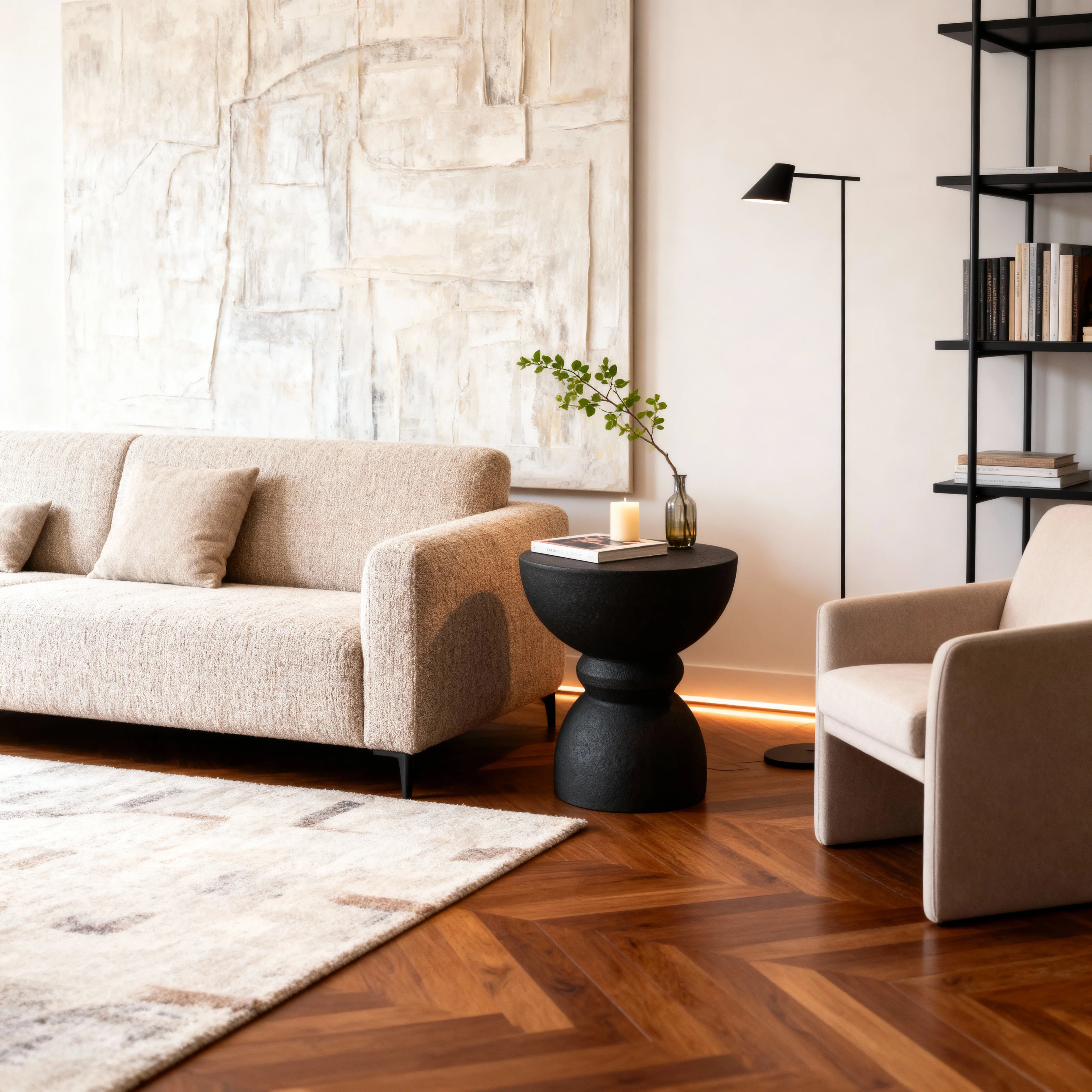 Basalt - Mesa de centro Negro Estilo moderno