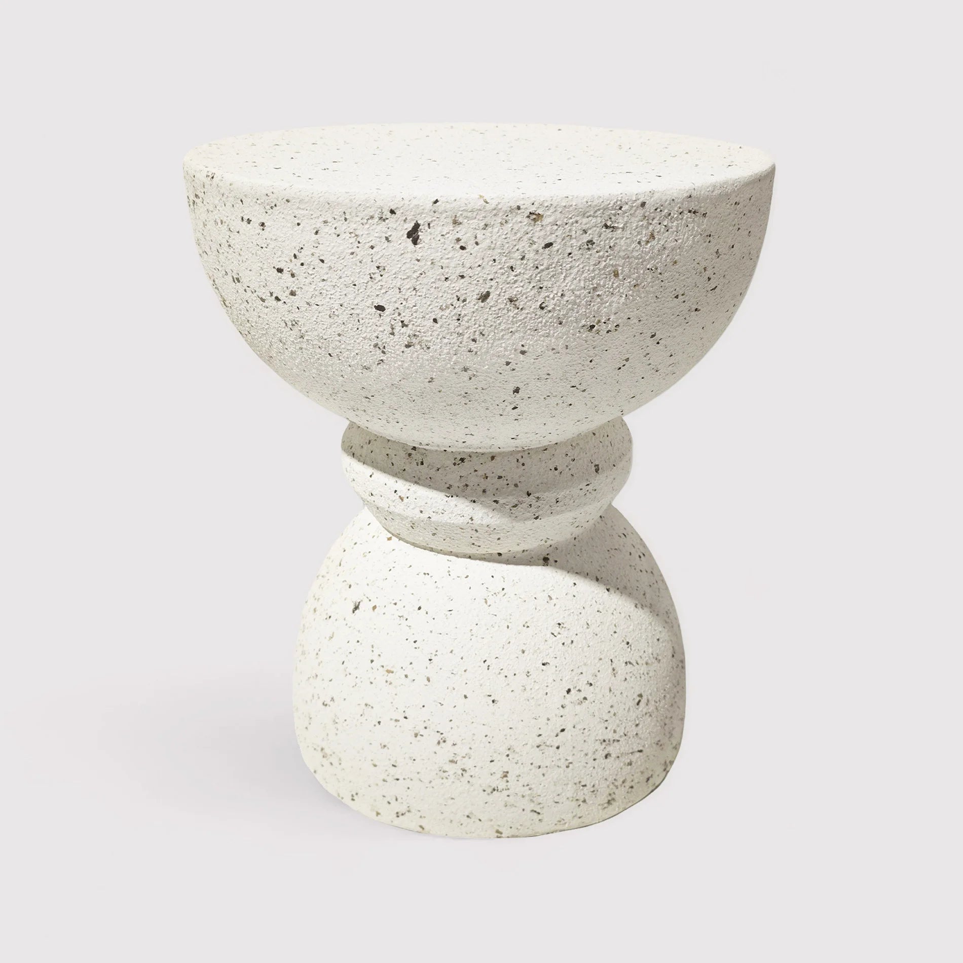 Travertine - Mesa de centro Blanco y negro Estilo moderno