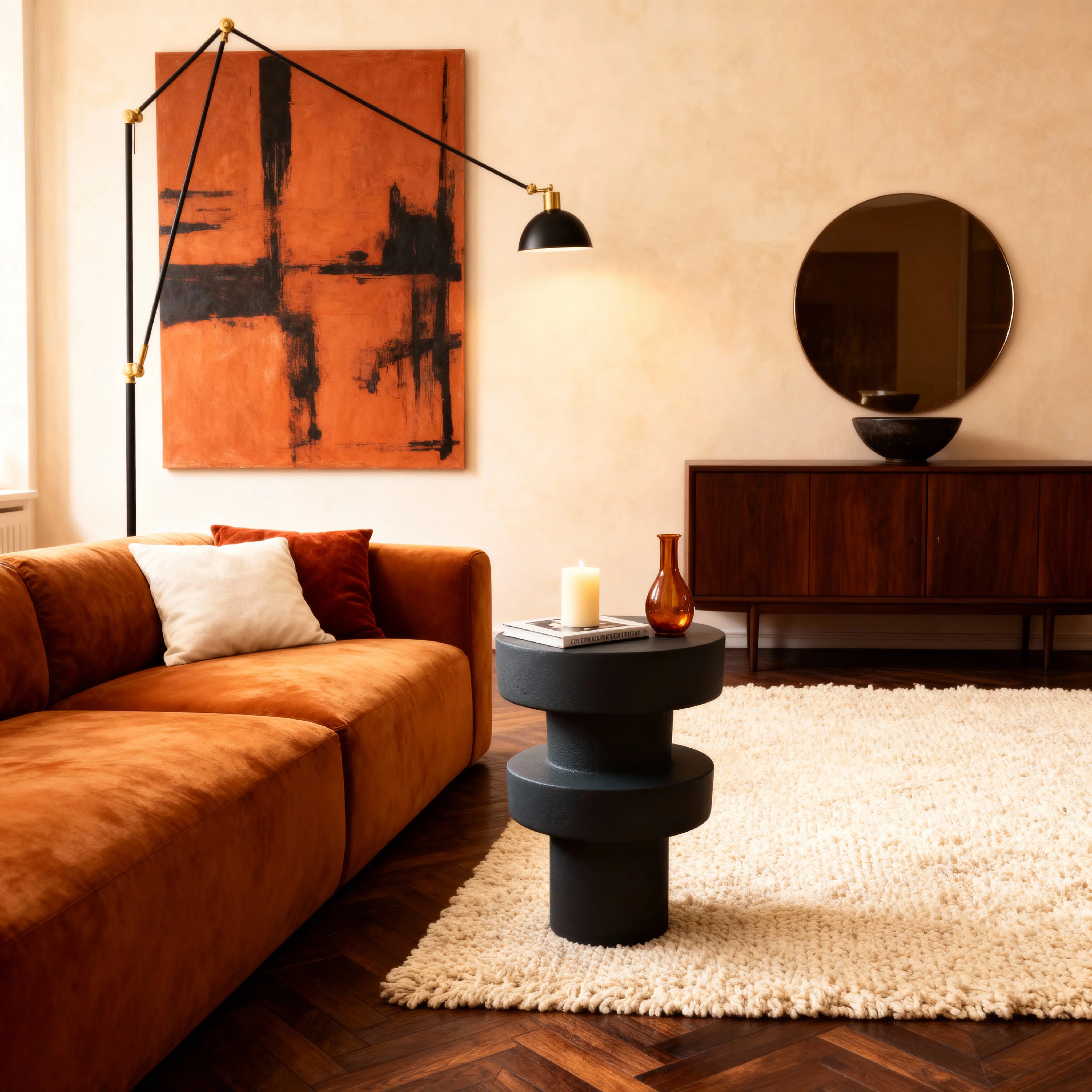 Basen - Mesa de centro Negro Estilo moderno