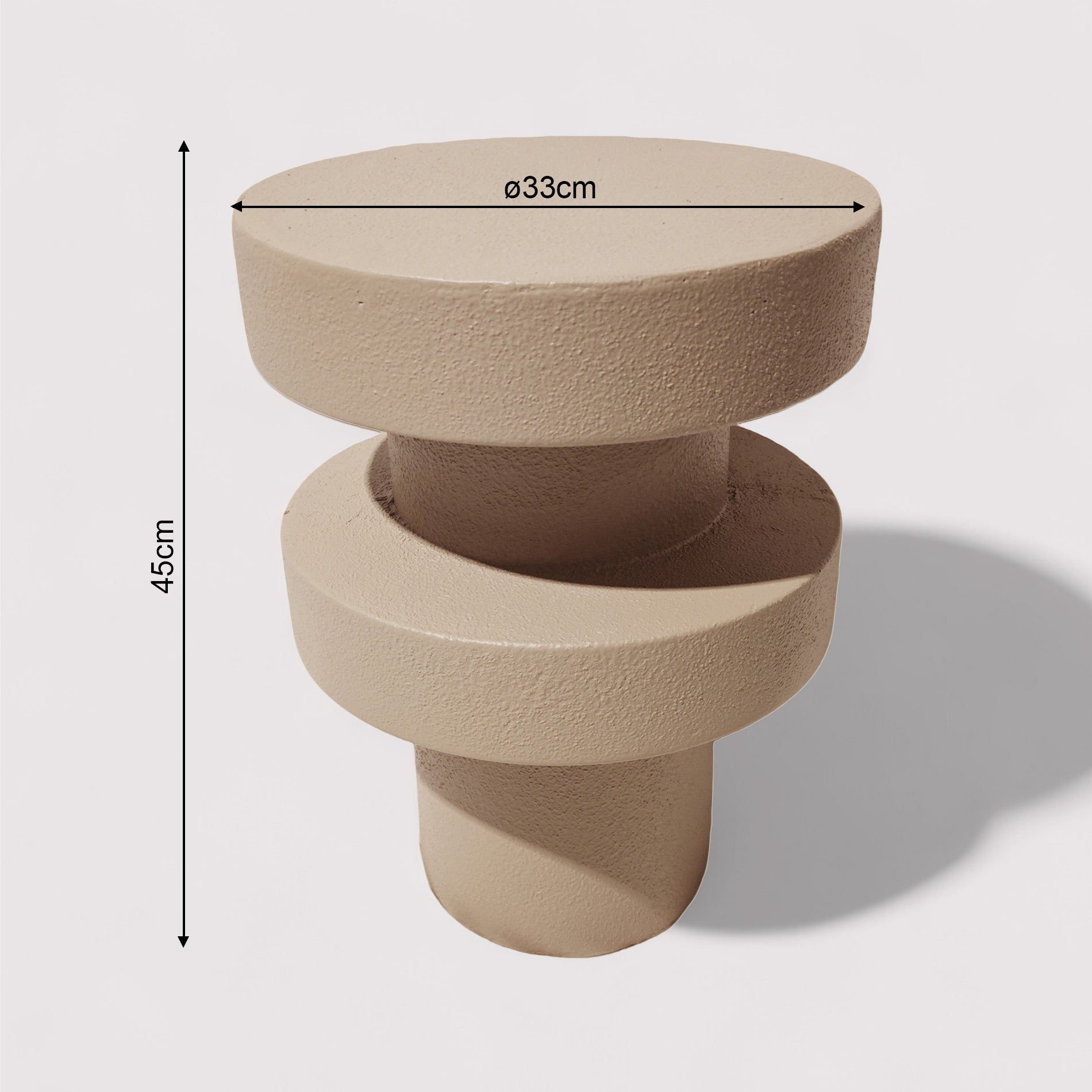Dolven - Mesa auxiliar de sofá Marrón moka Estilo moderno