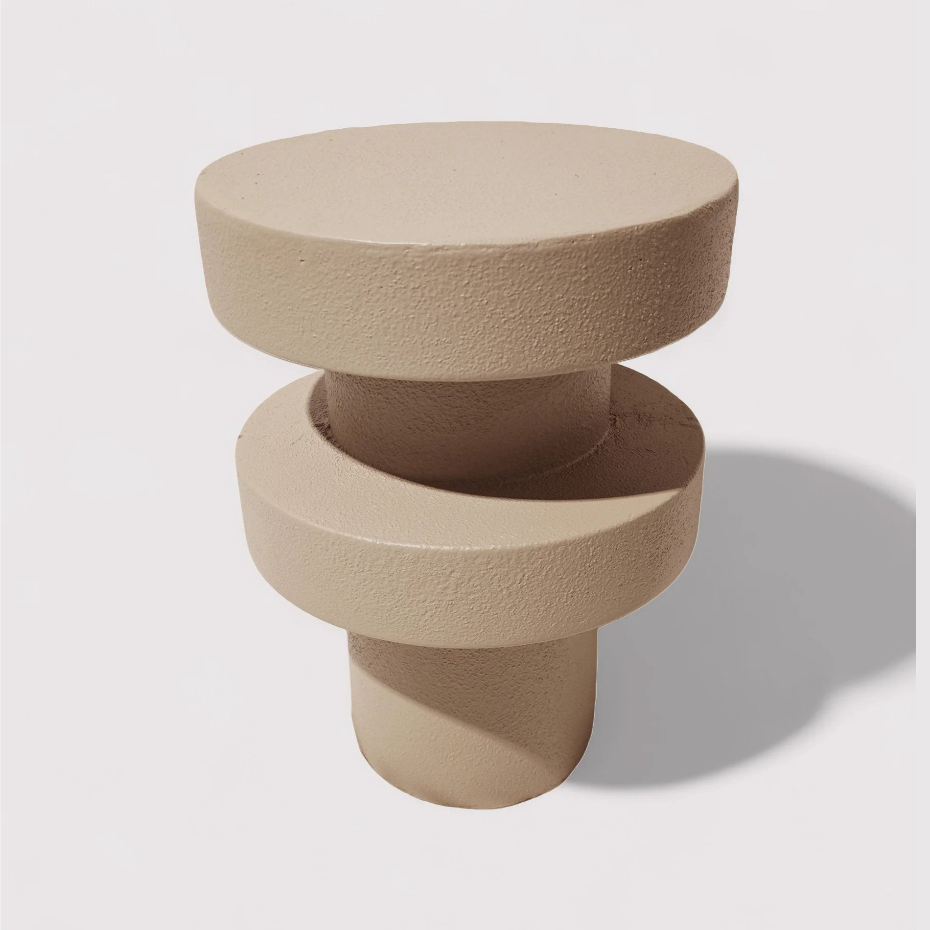 Dolven - Mesa auxiliar de sofá Marrón moka Estilo moderno