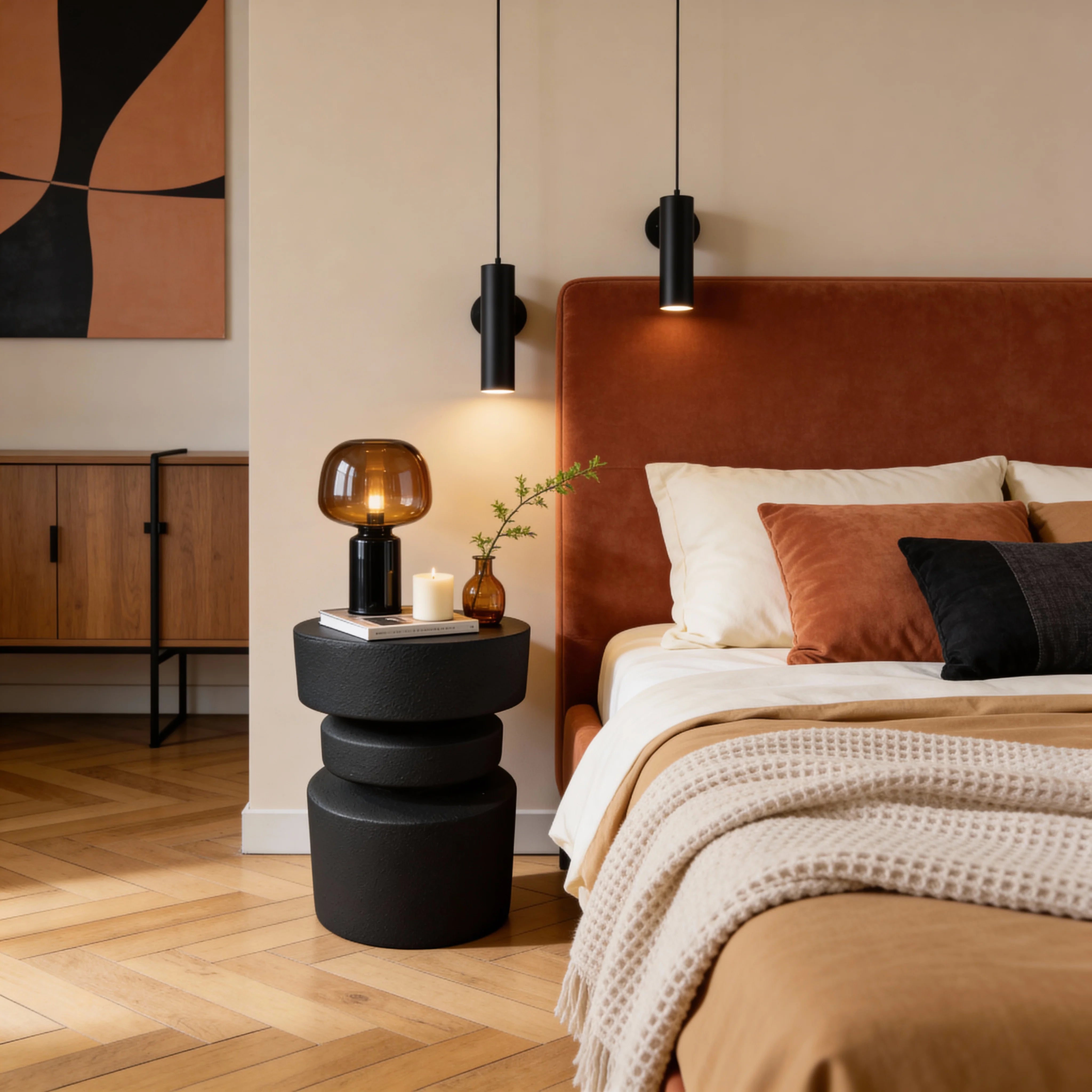 Korben - Mesa de centro Negro Estilo moderno